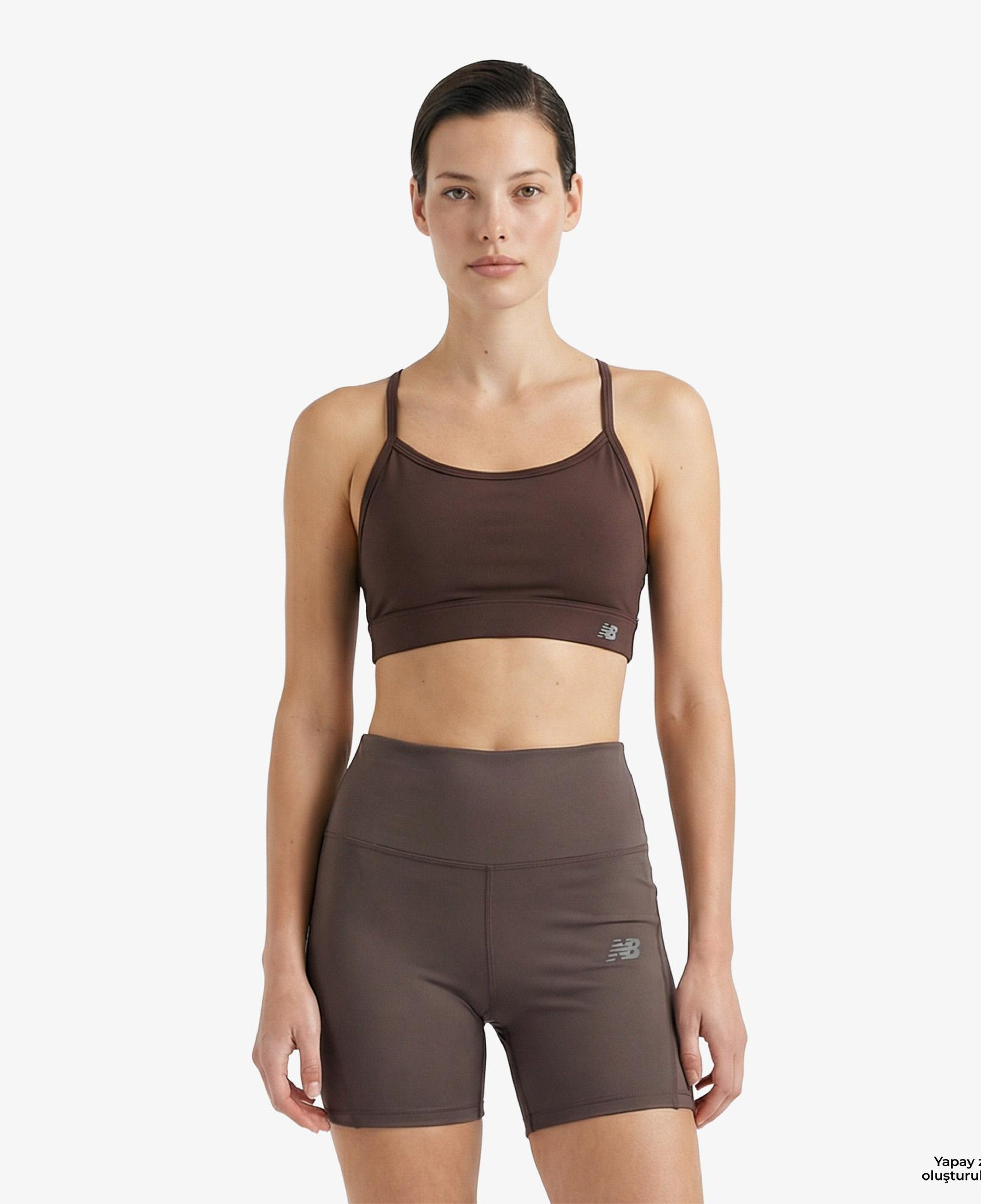 New Balance Essential Yoga Bra Kadın Kahverengi Bra
