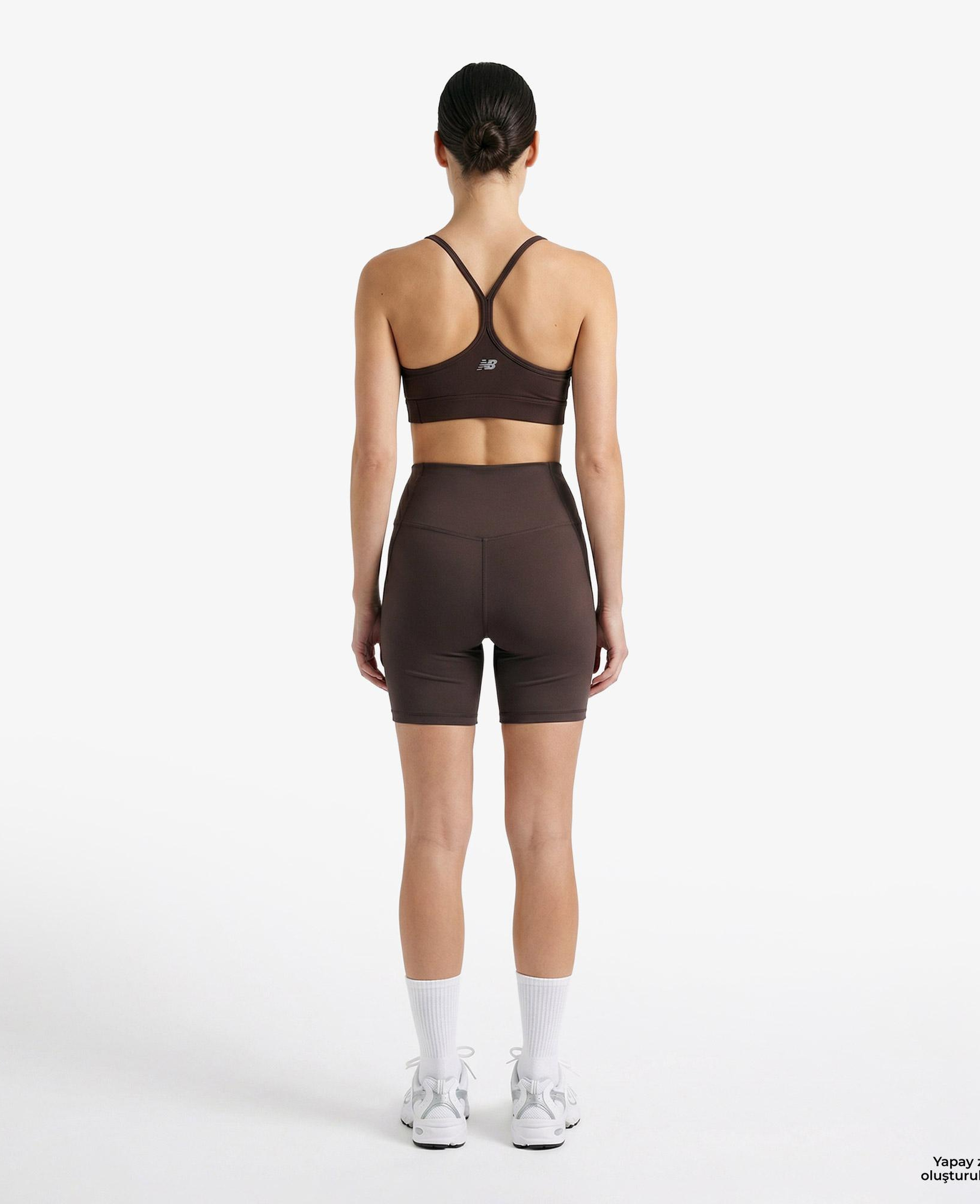 New Balance Sport Fitted Short 5 Kadın Kahverengi Şort