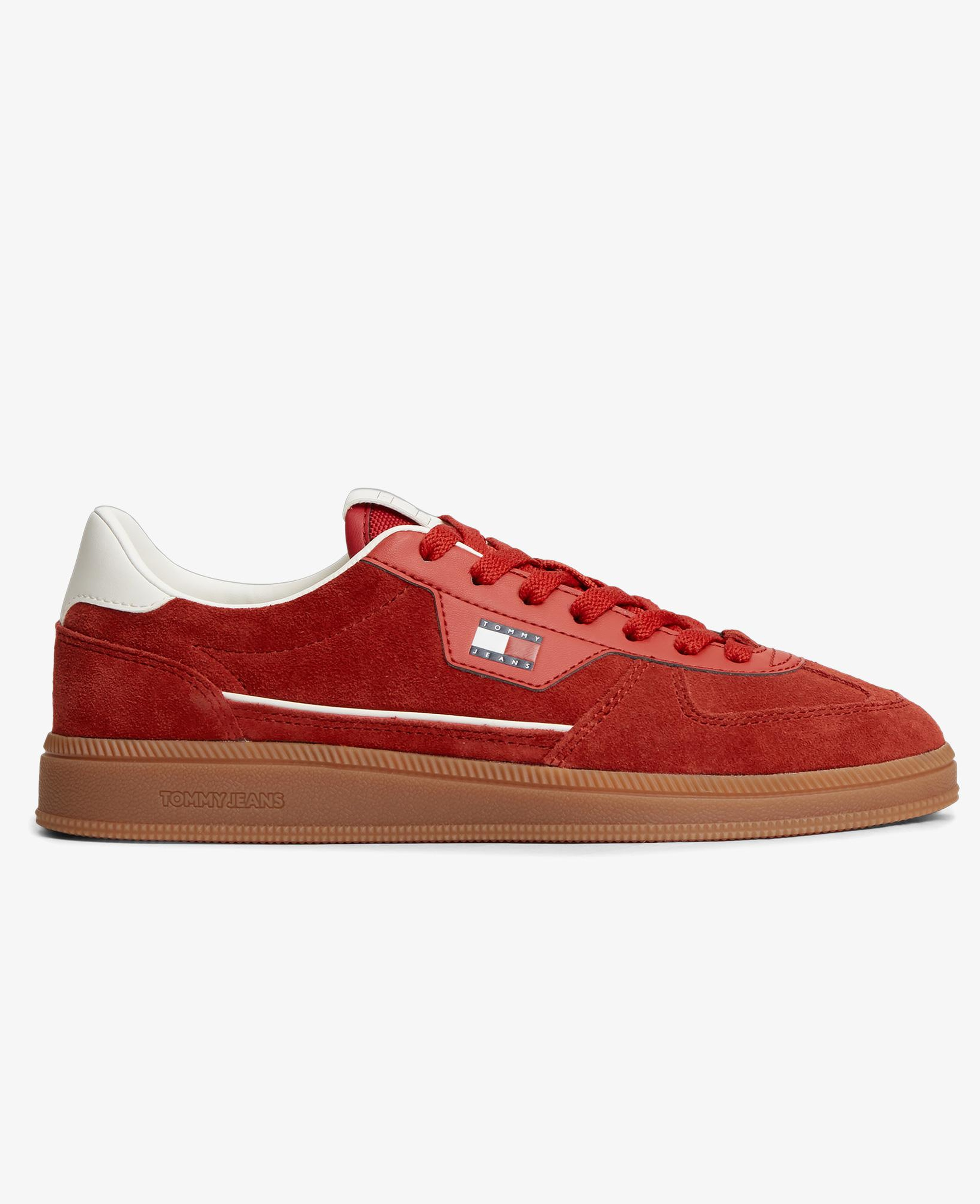 Tommy Hilfiger The Greenwich Edge Suede Kadın Kırmızı Sneaker