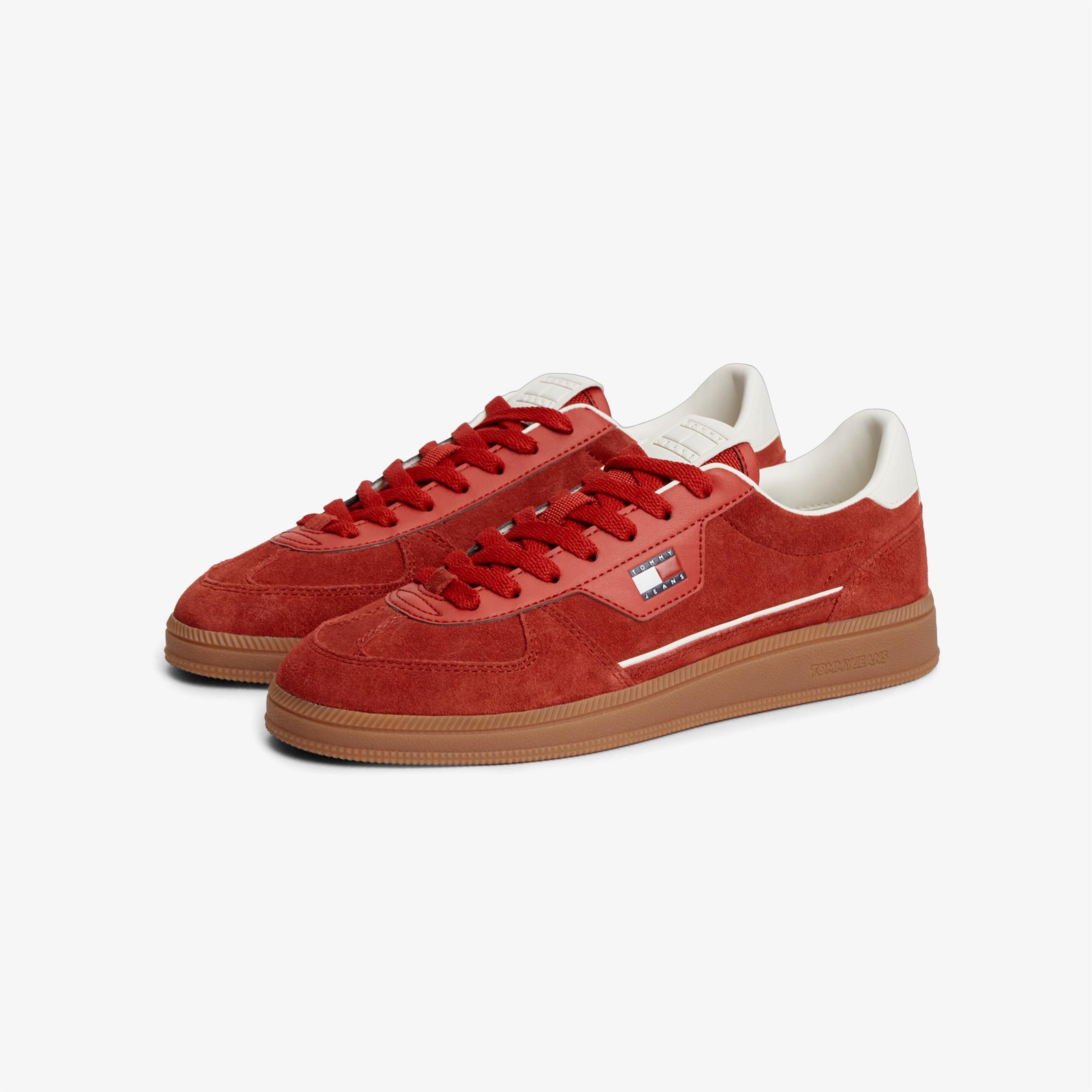 Tommy Hilfiger The Greenwich Edge Suede Kadın Kırmızı Sneaker