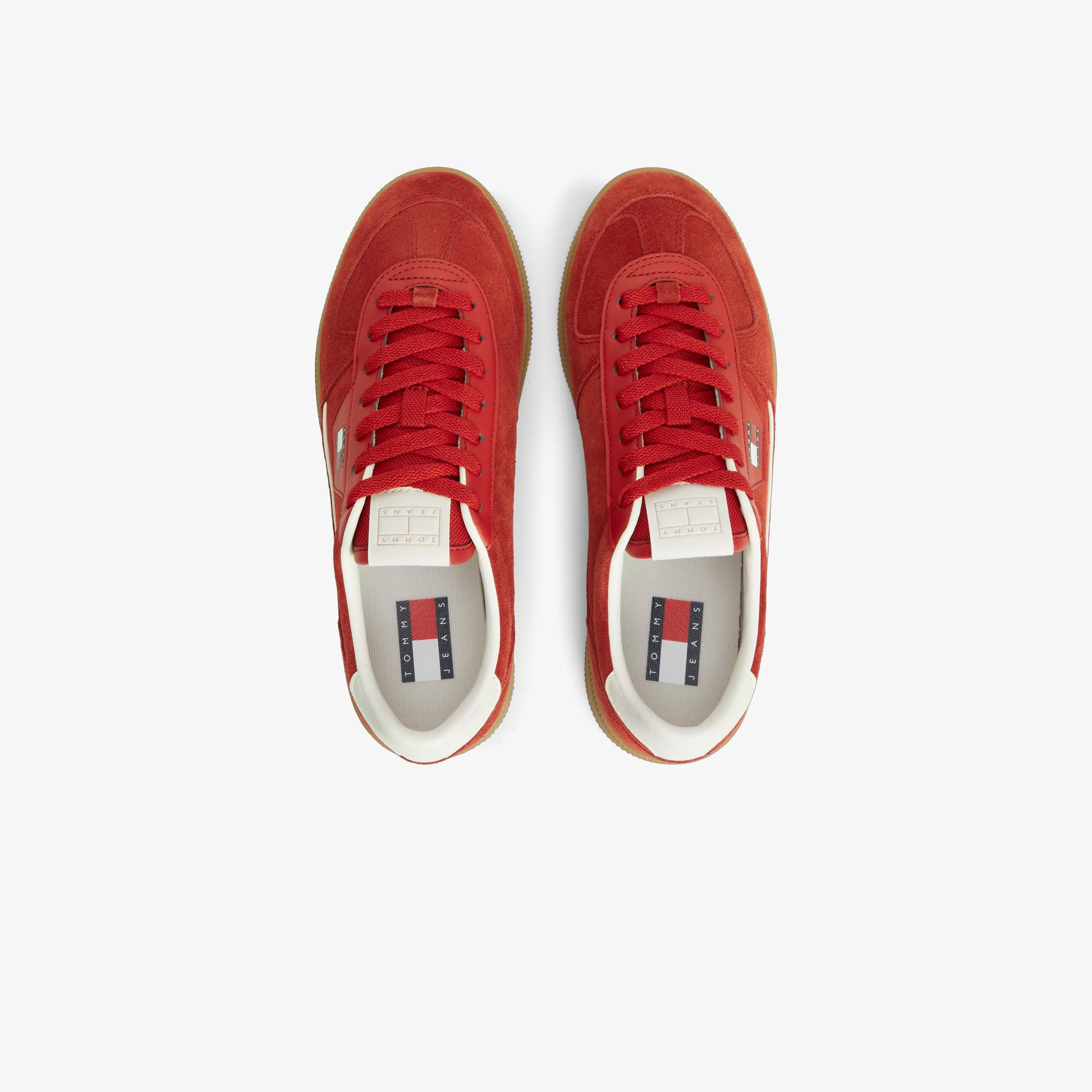 Tommy Hilfiger The Greenwich Edge Suede Kadın Kırmızı Sneaker
