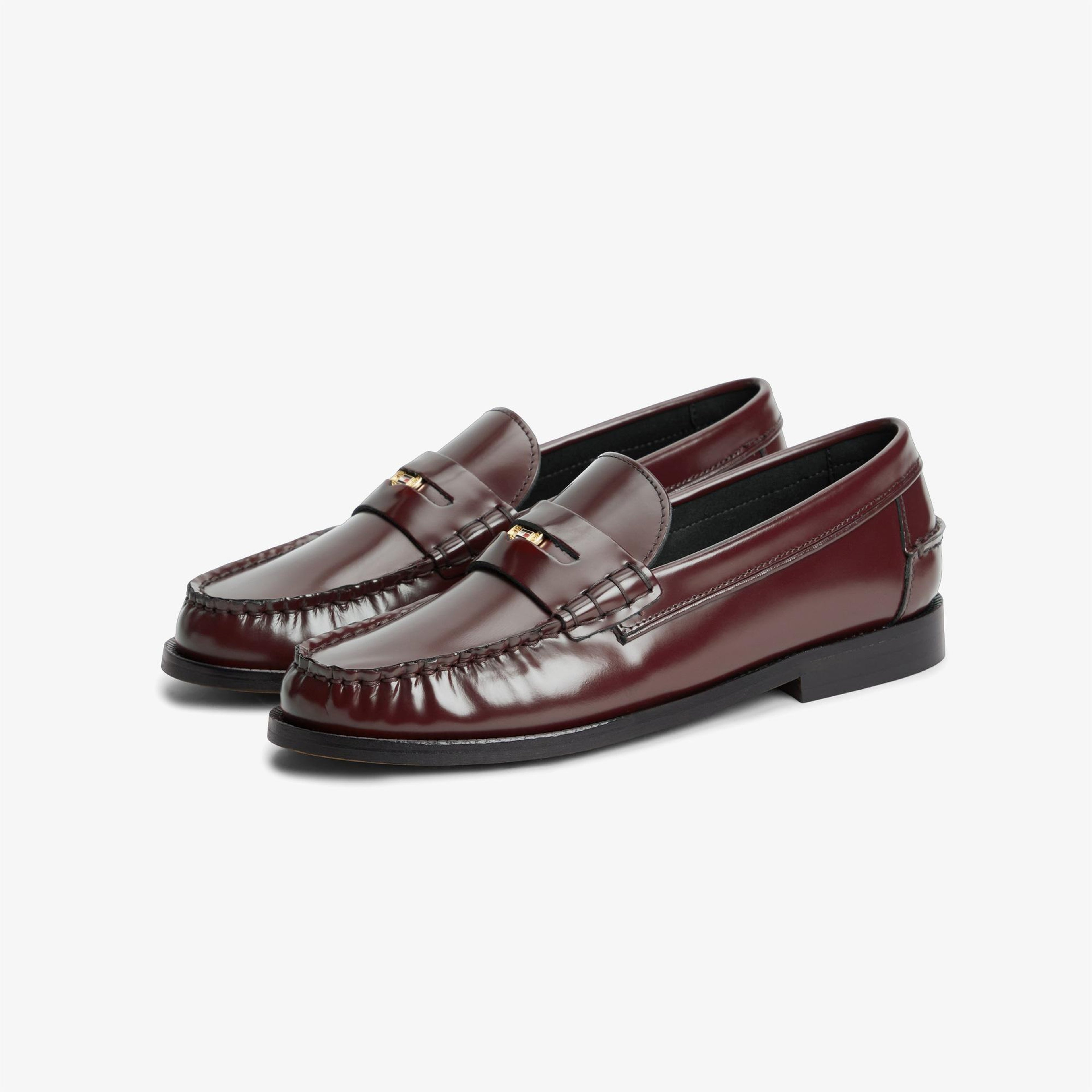 Tommy Hilfiger Penny Abrasivato Kadın Kırmızı Loafer