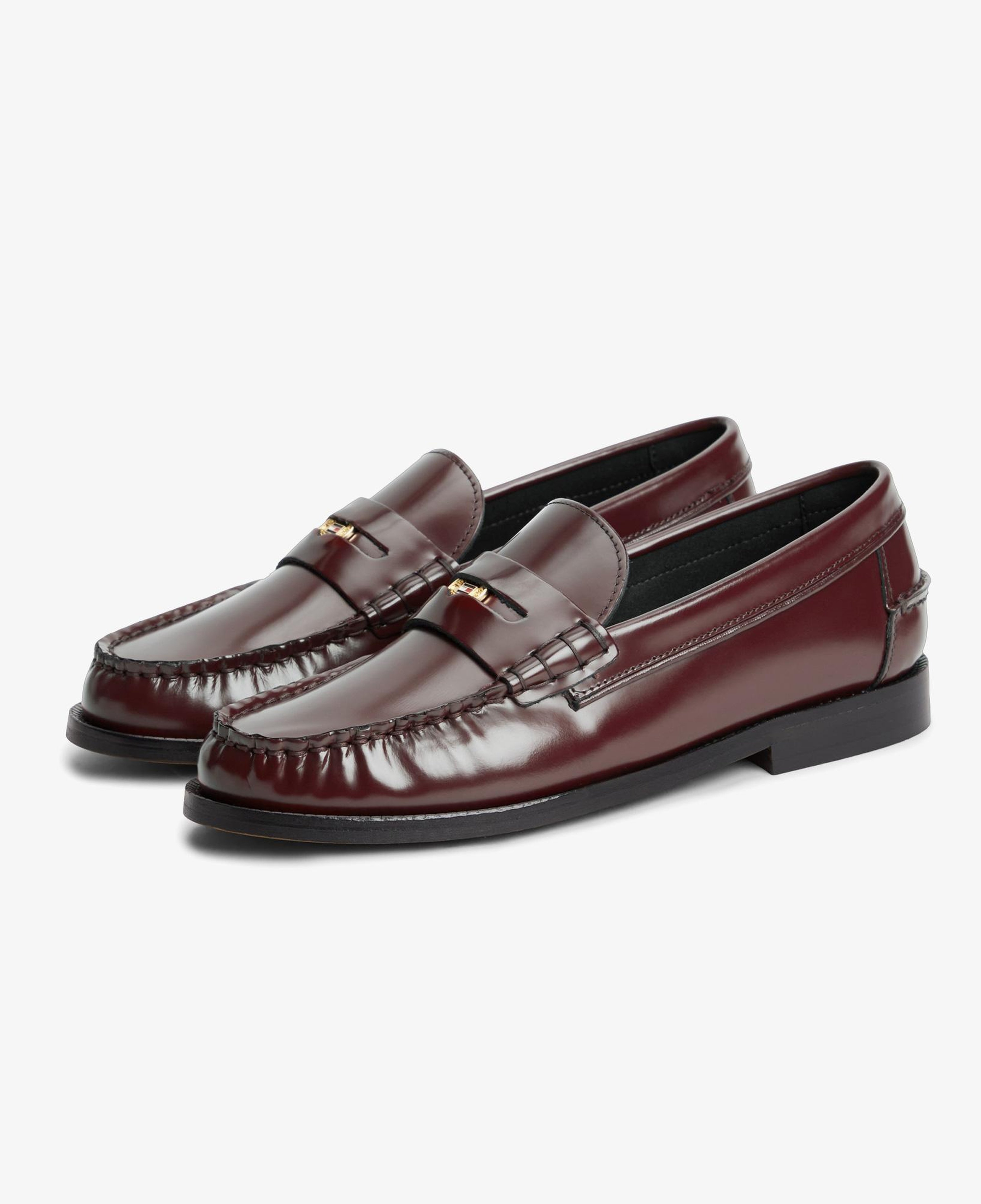 Tommy Hilfiger Penny Abrasivato Kadın Kırmızı Loafer