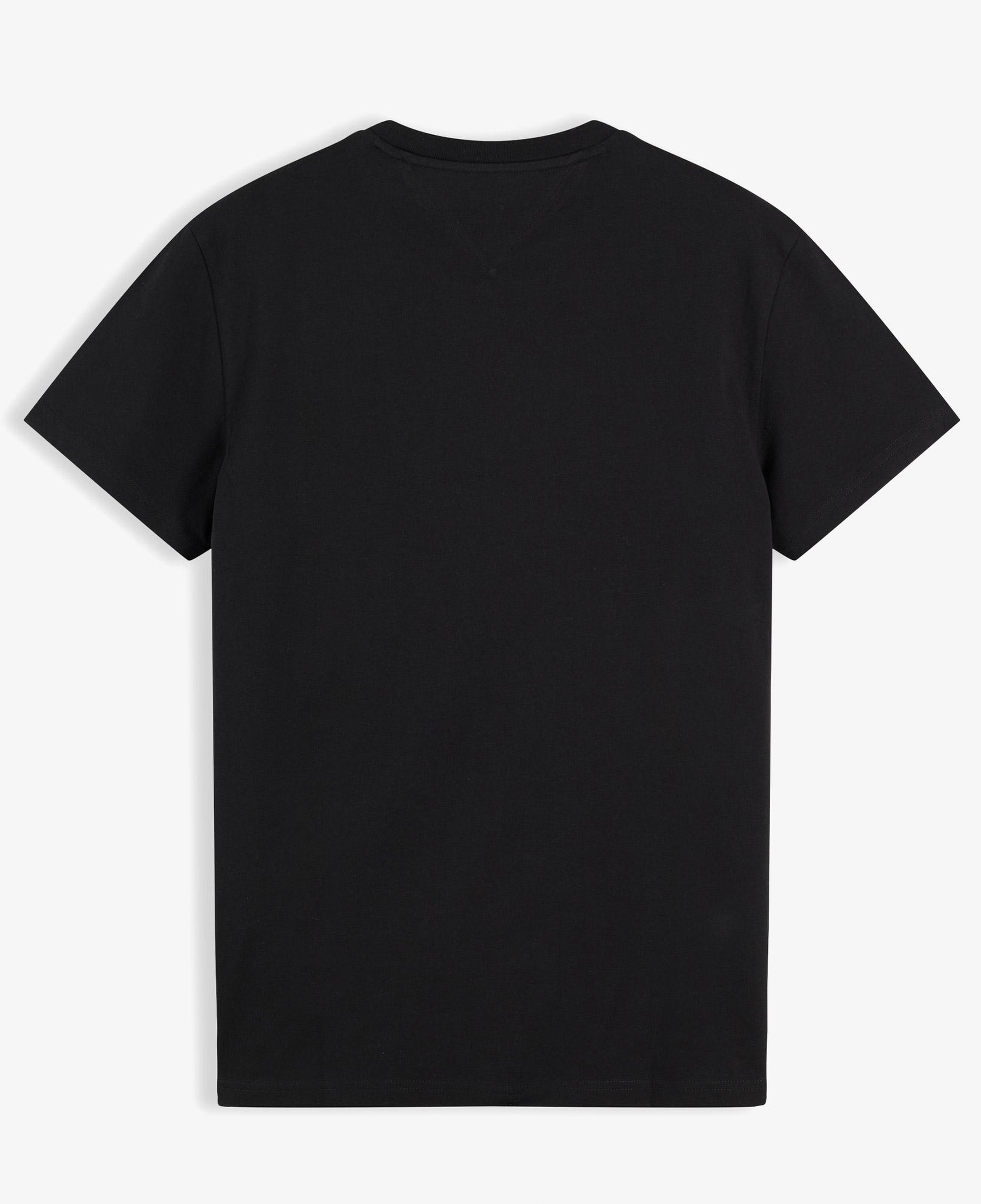 Tommy Hilfiger Slim Signature Chest Erkek Siyah T-Shirt