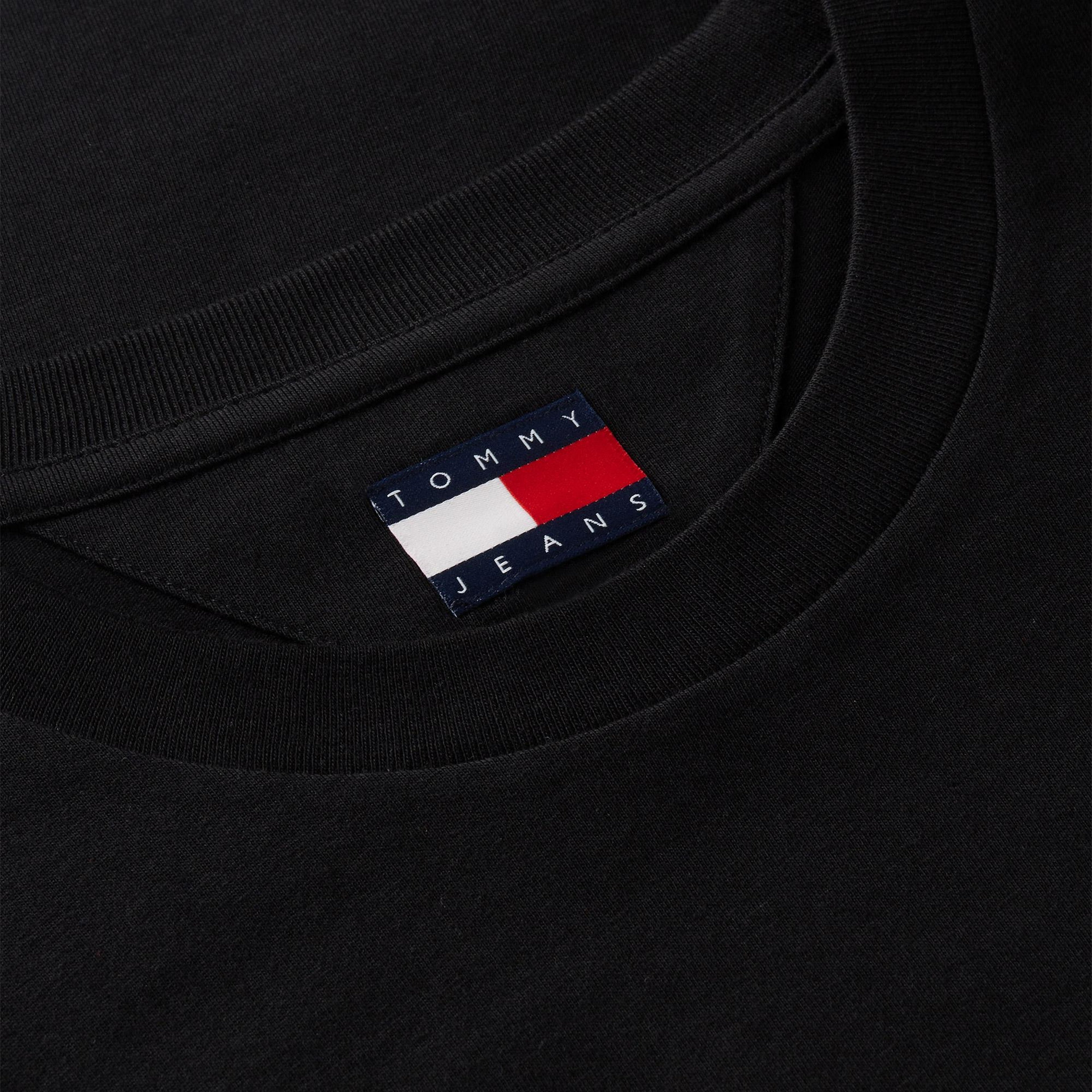 Tommy Hilfiger Slim Signature Chest Erkek Siyah T-Shirt