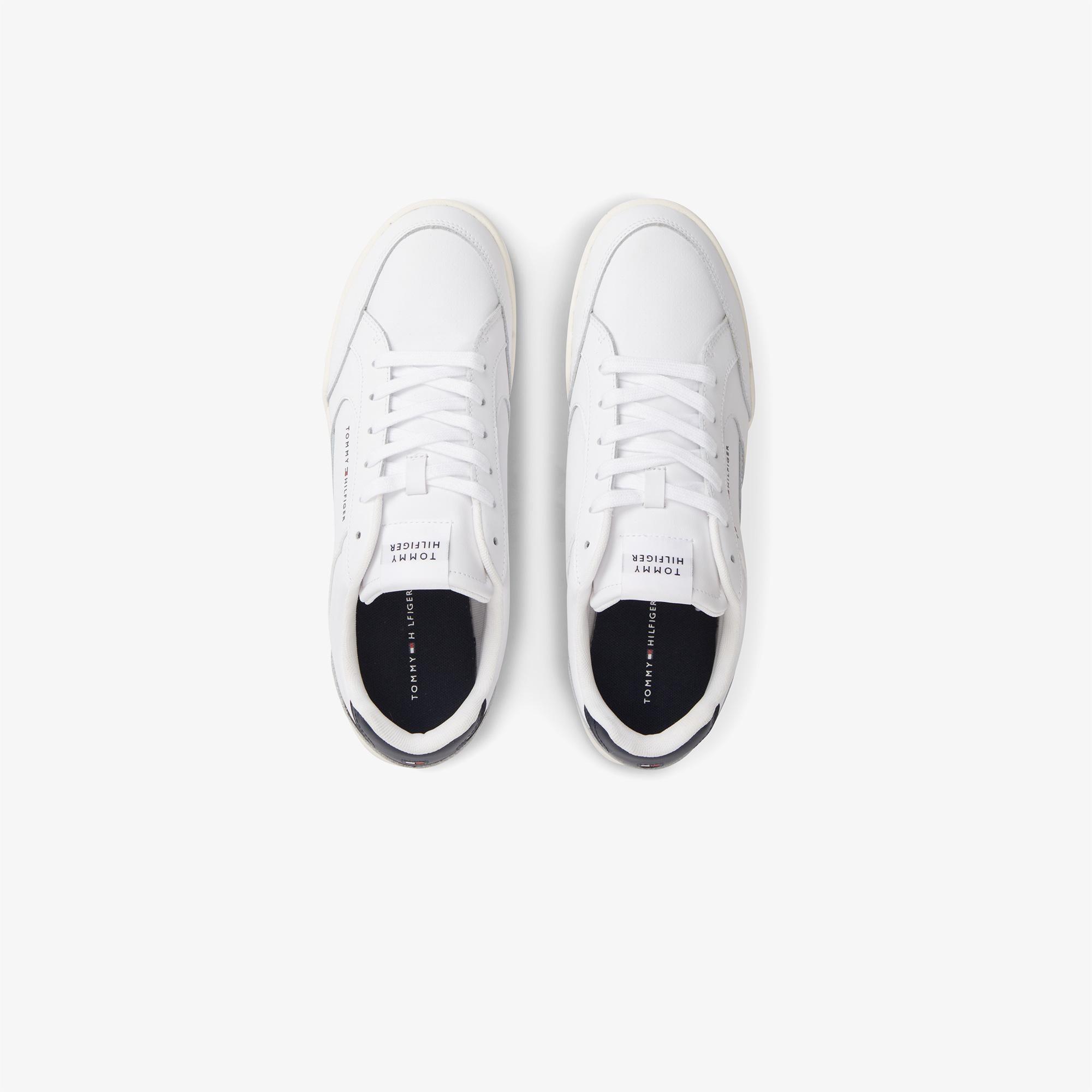 Tommy Hilfiger Low Pro Cupsole Perf Leather Erkek Beyaz Sneaker