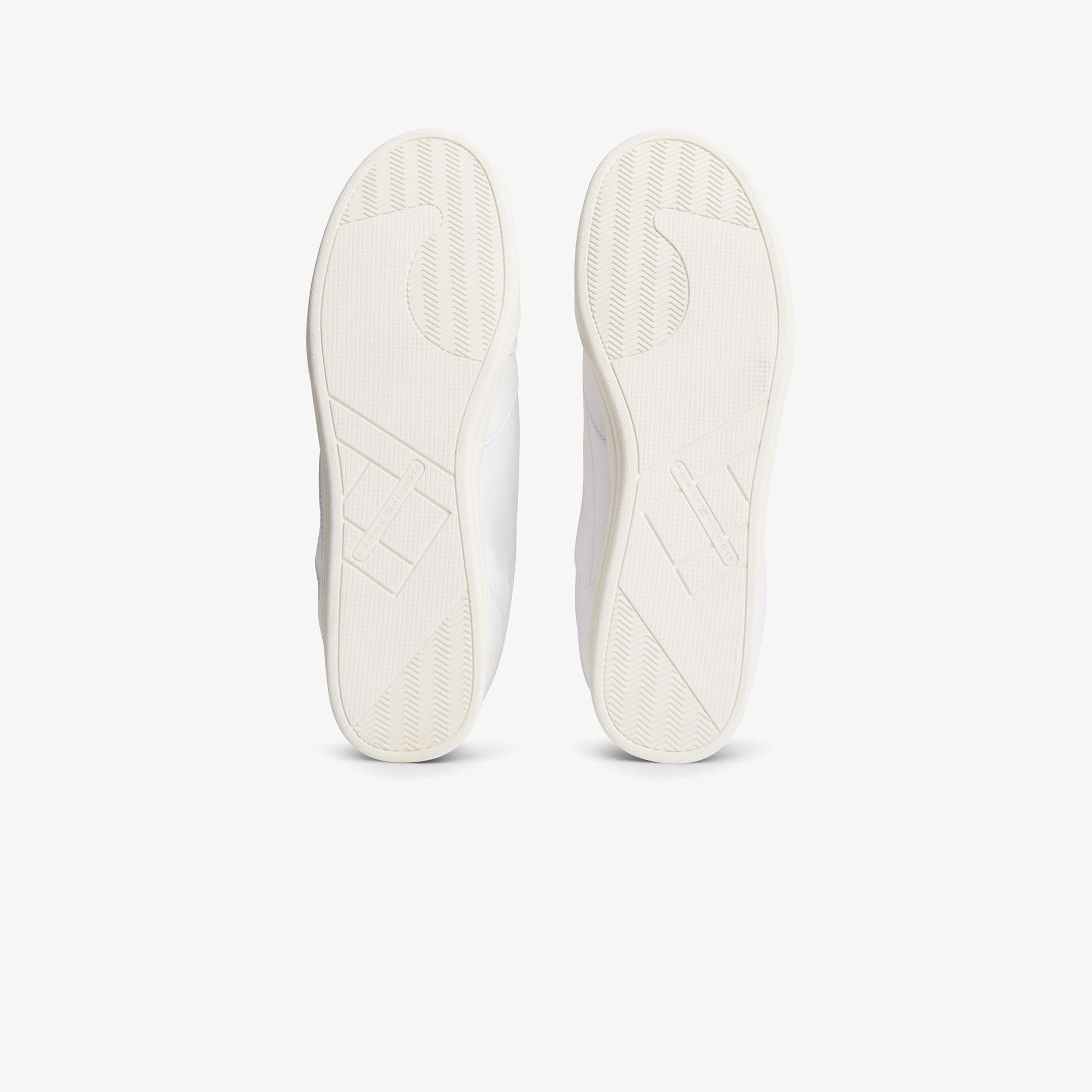 Tommy Hilfiger Low Pro Cupsole Perf Leather Erkek Beyaz Sneaker