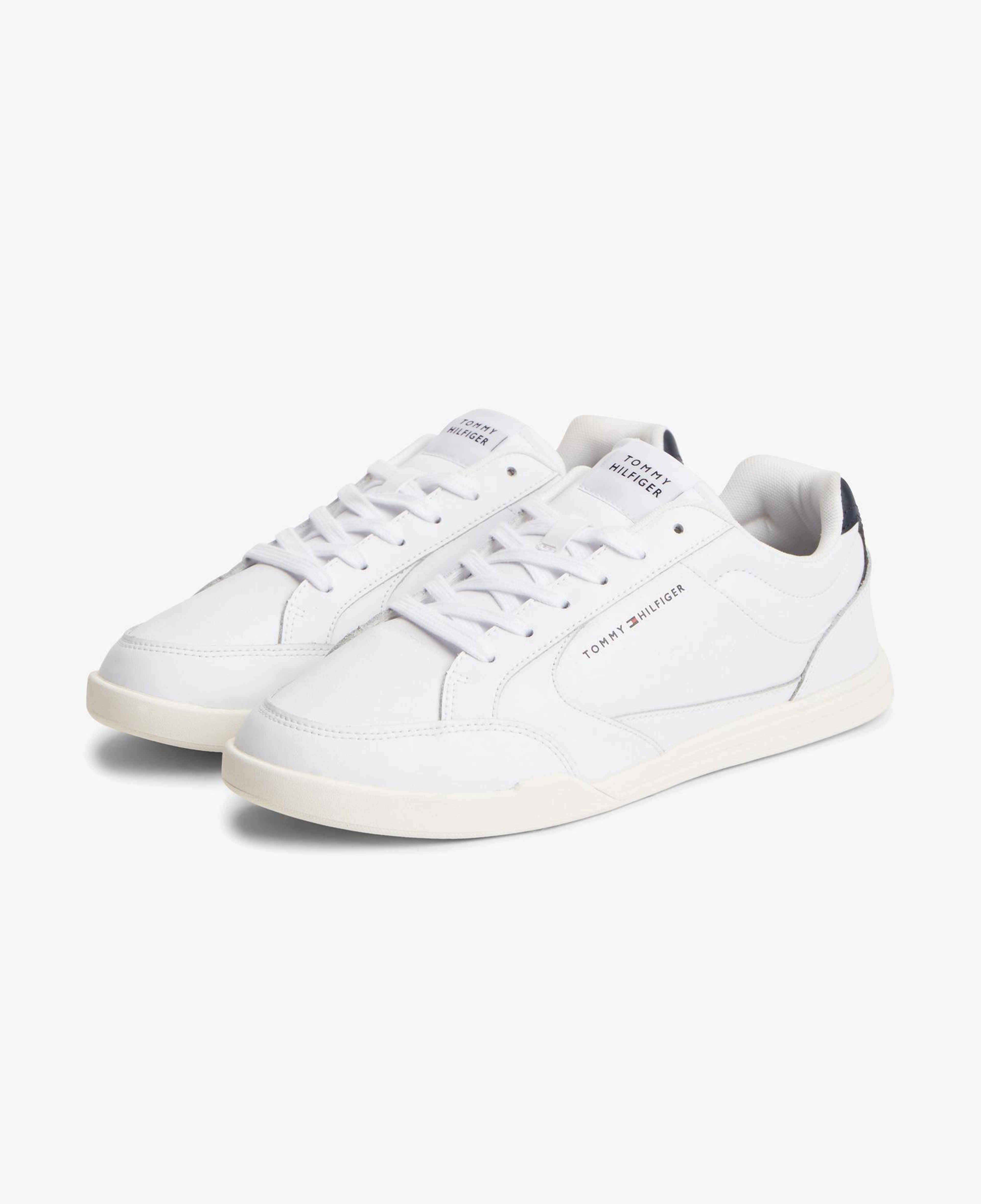 Tommy Hilfiger Low Pro Cupsole Perf Leather Erkek Beyaz Sneaker
