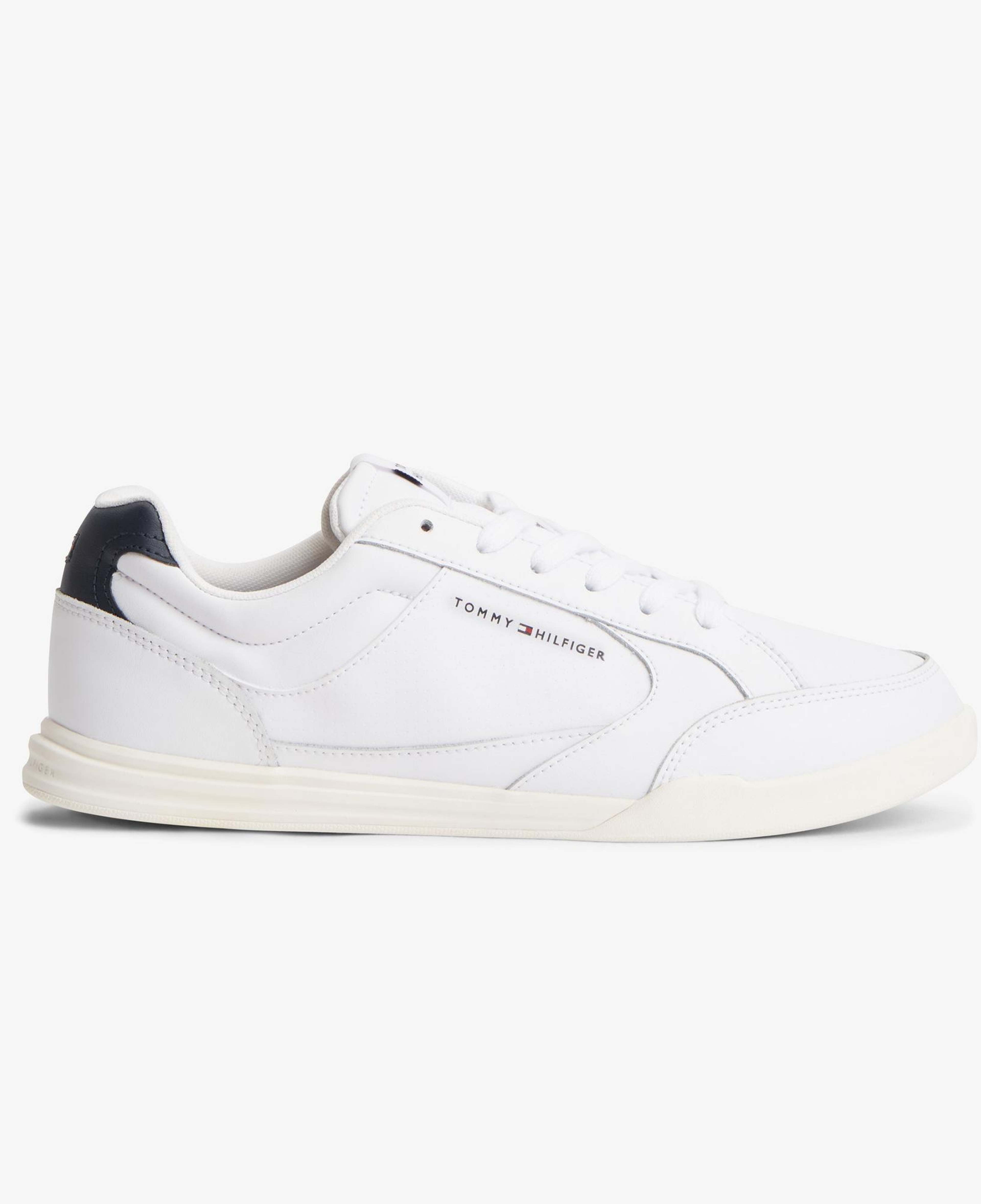Tommy Hilfiger Low Pro Cupsole Perf Leather Erkek Beyaz Sneaker