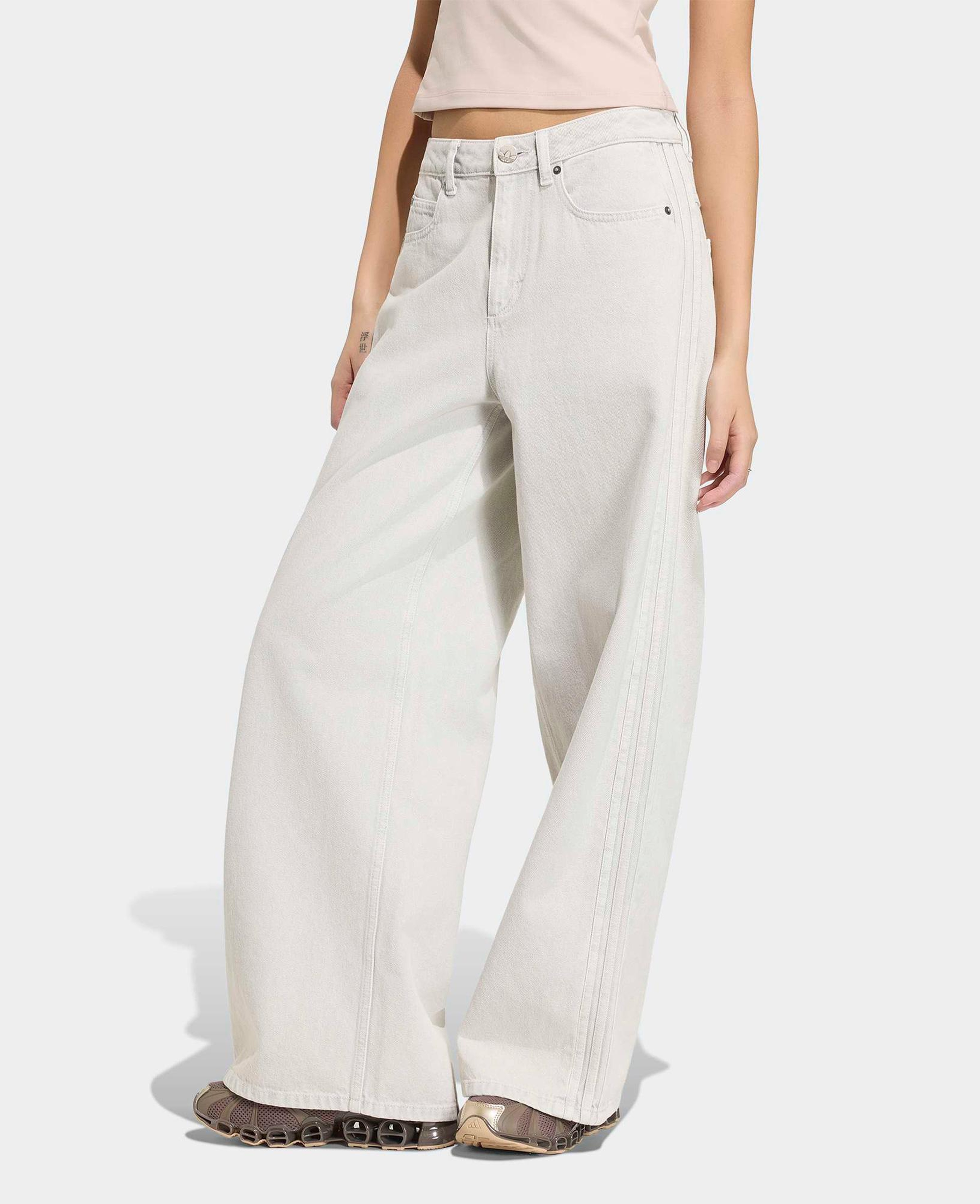 adidas Lifestyle Kadın Gri Jean Pantolon