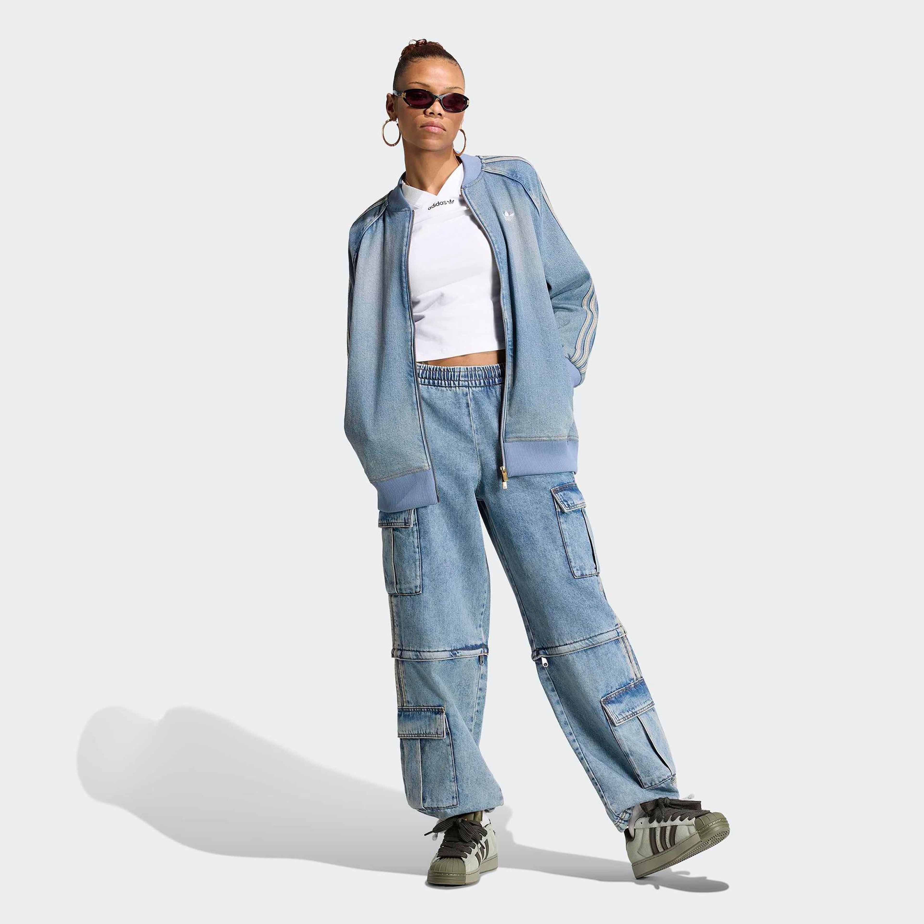 adidas Oversized Denim Kadın Mavi Ceket