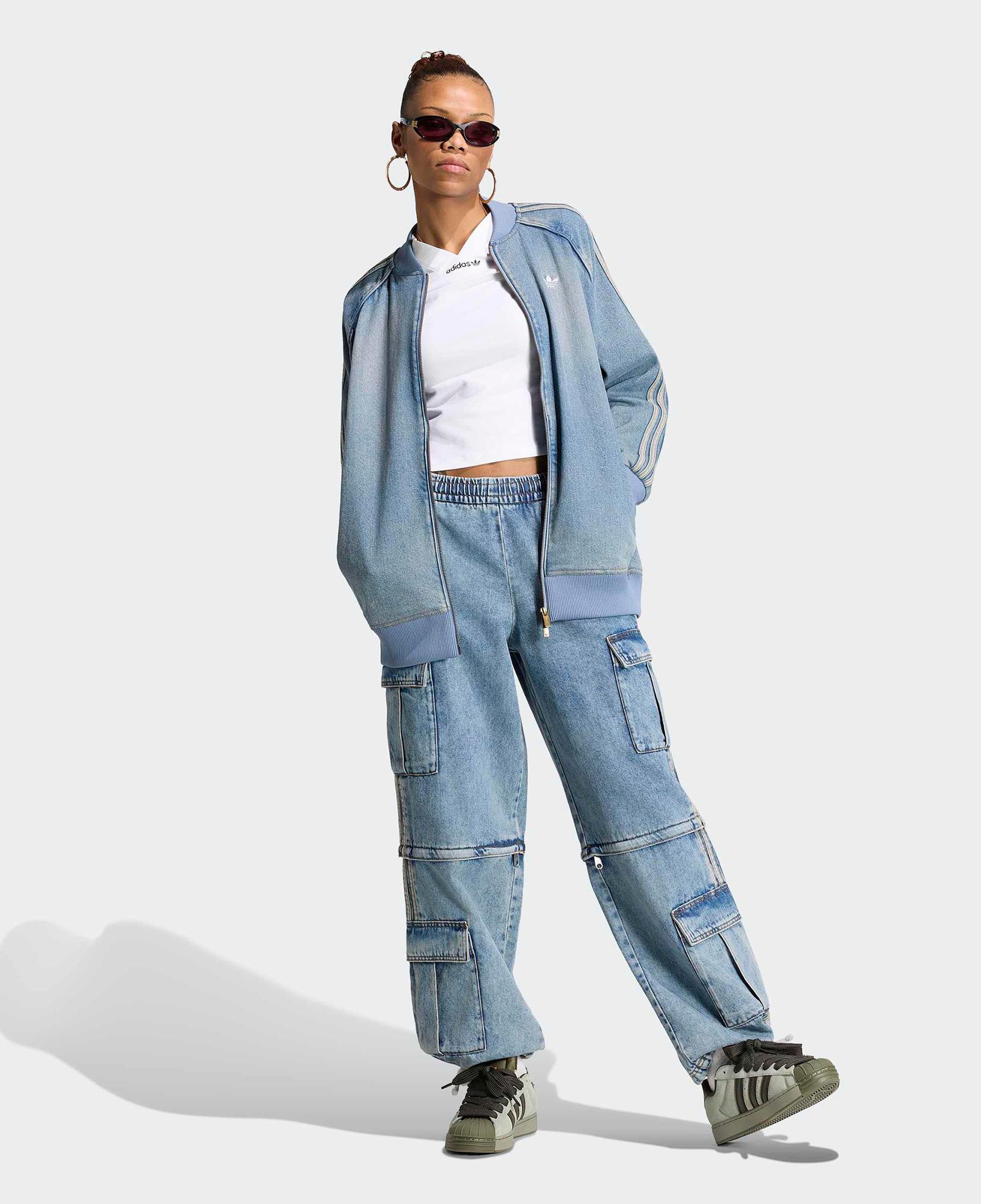 adidas Oversized Denim Kadın Mavi Ceket