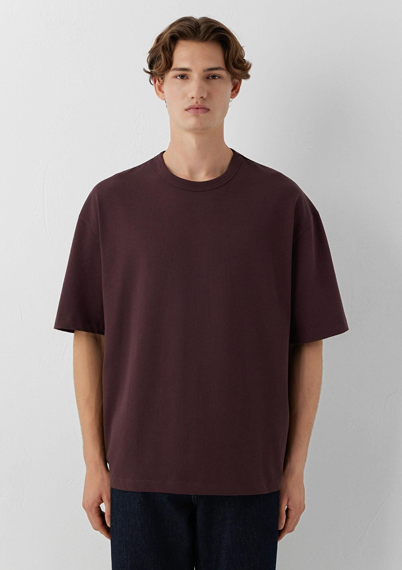 Mavi Mor Basic Tişört Oversize / Geniş Kesim 0613492-70223