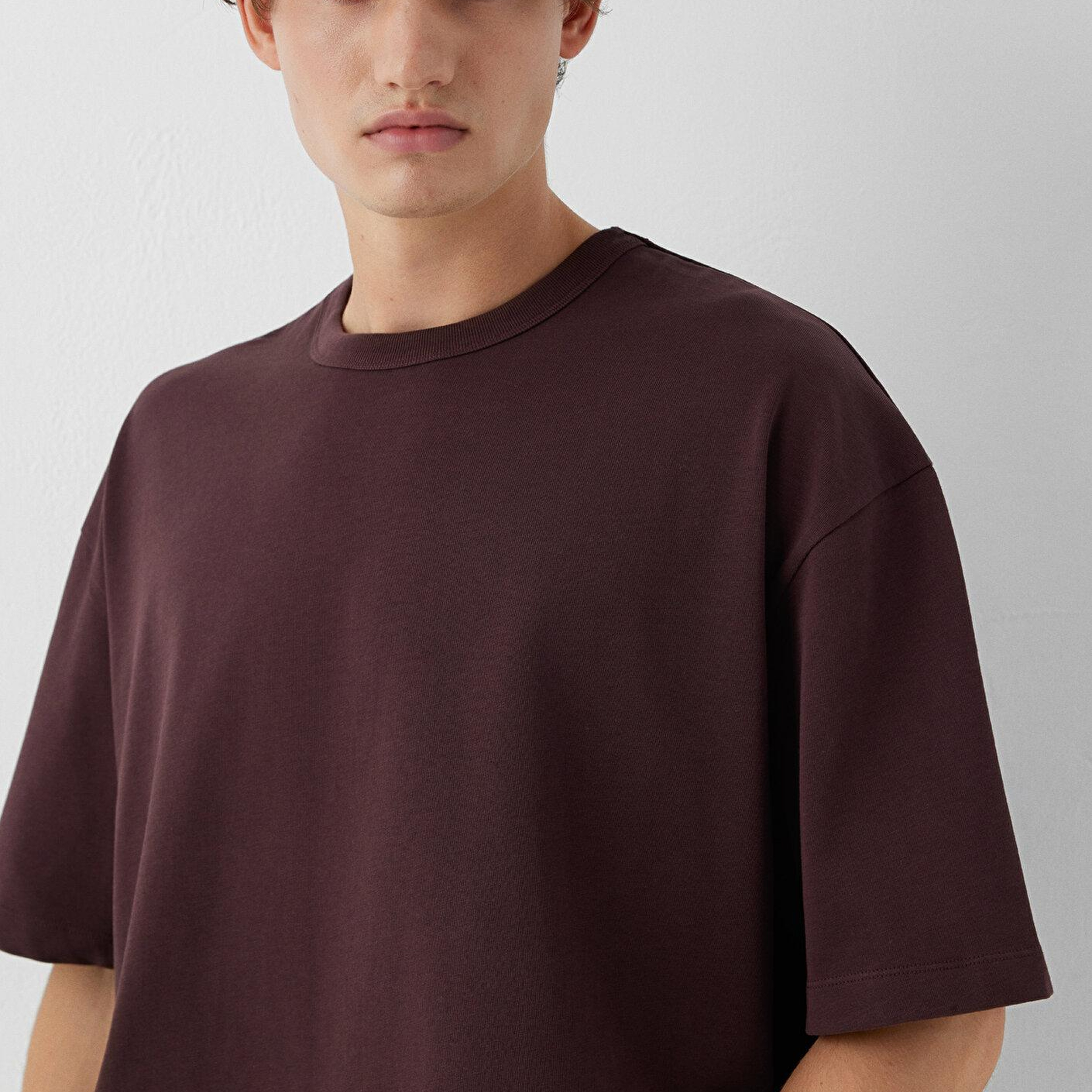 Mavi Mor Basic Tişört Oversize / Geniş Kesim 0613492-70223