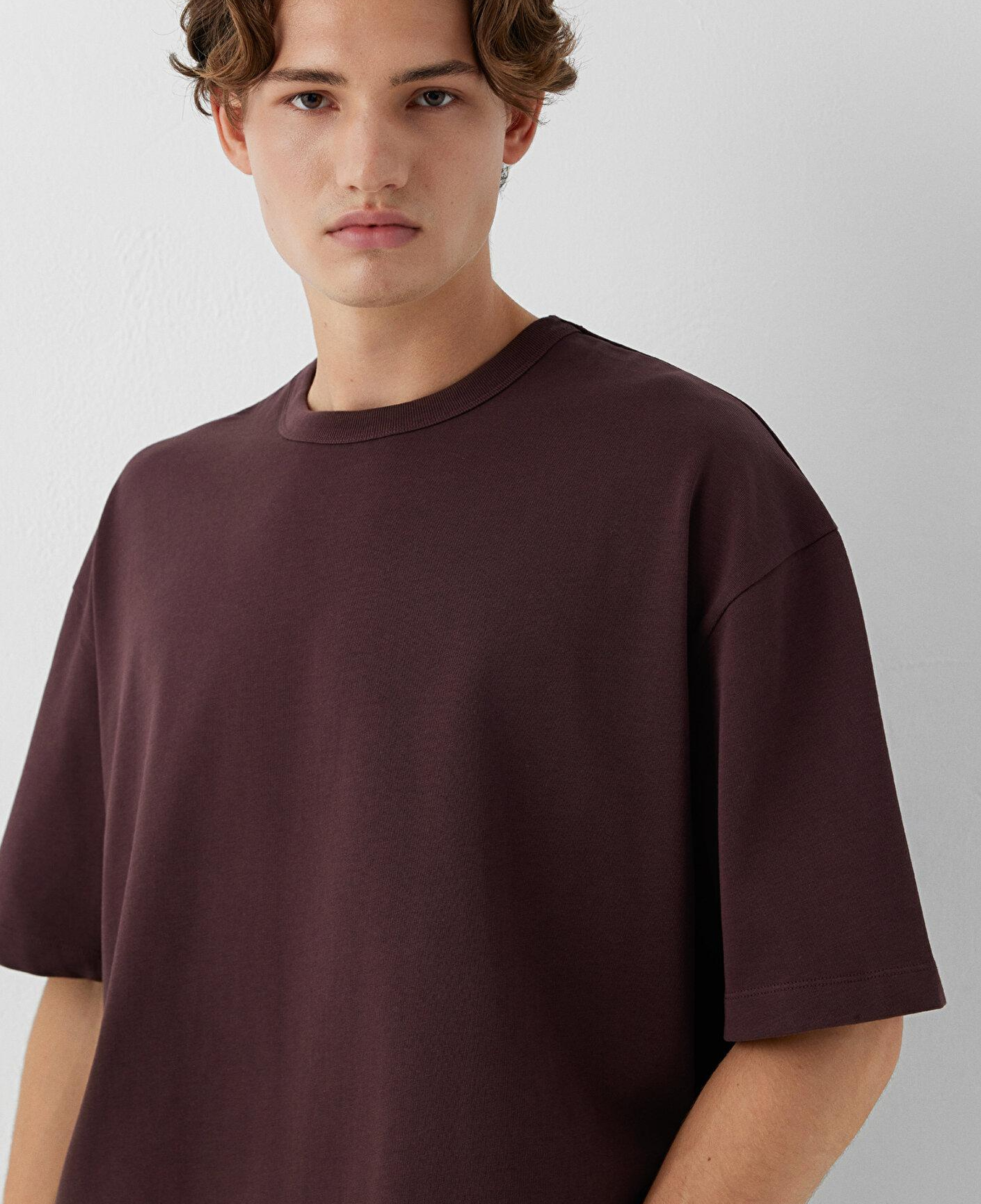 Mavi Mor Basic Tişört Oversize / Geniş Kesim 0613492-70223