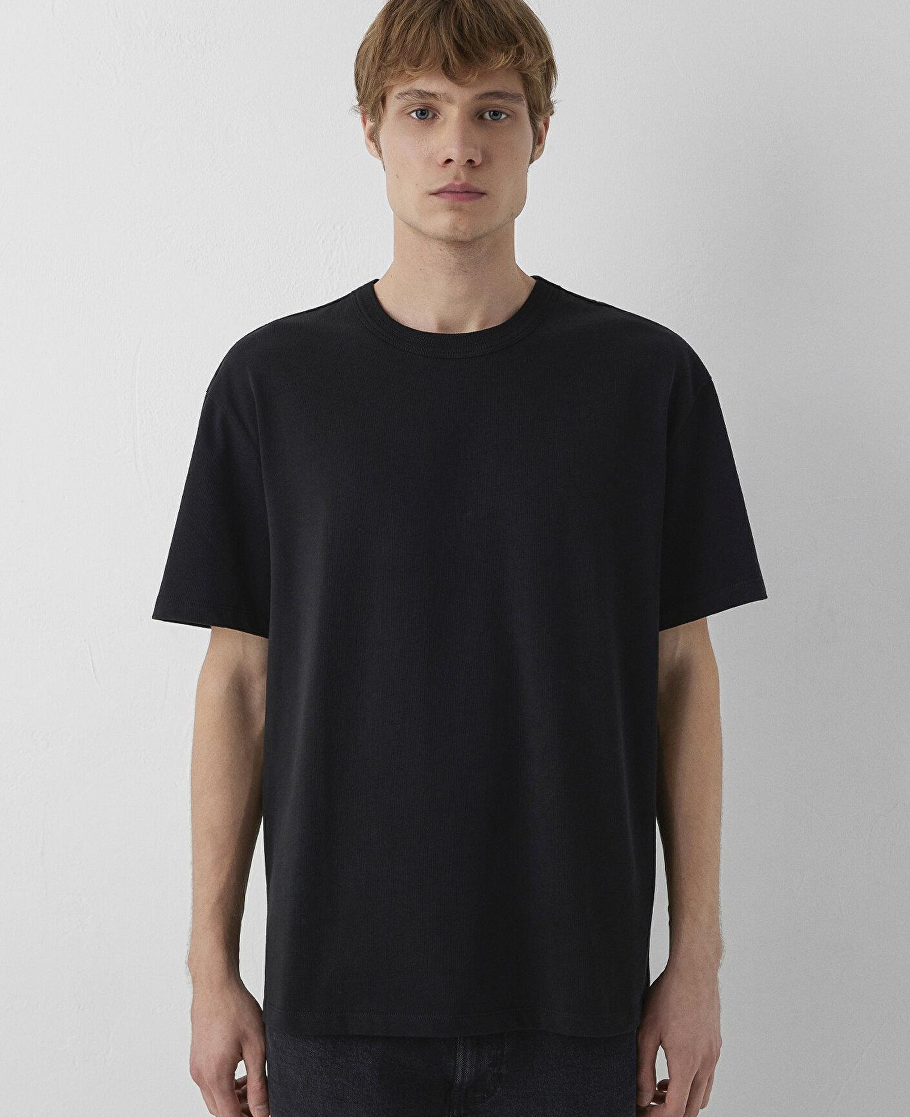Mavi Siyah Basic Tişört Loose Fit / Bol Rahat Kesim 0613624-900