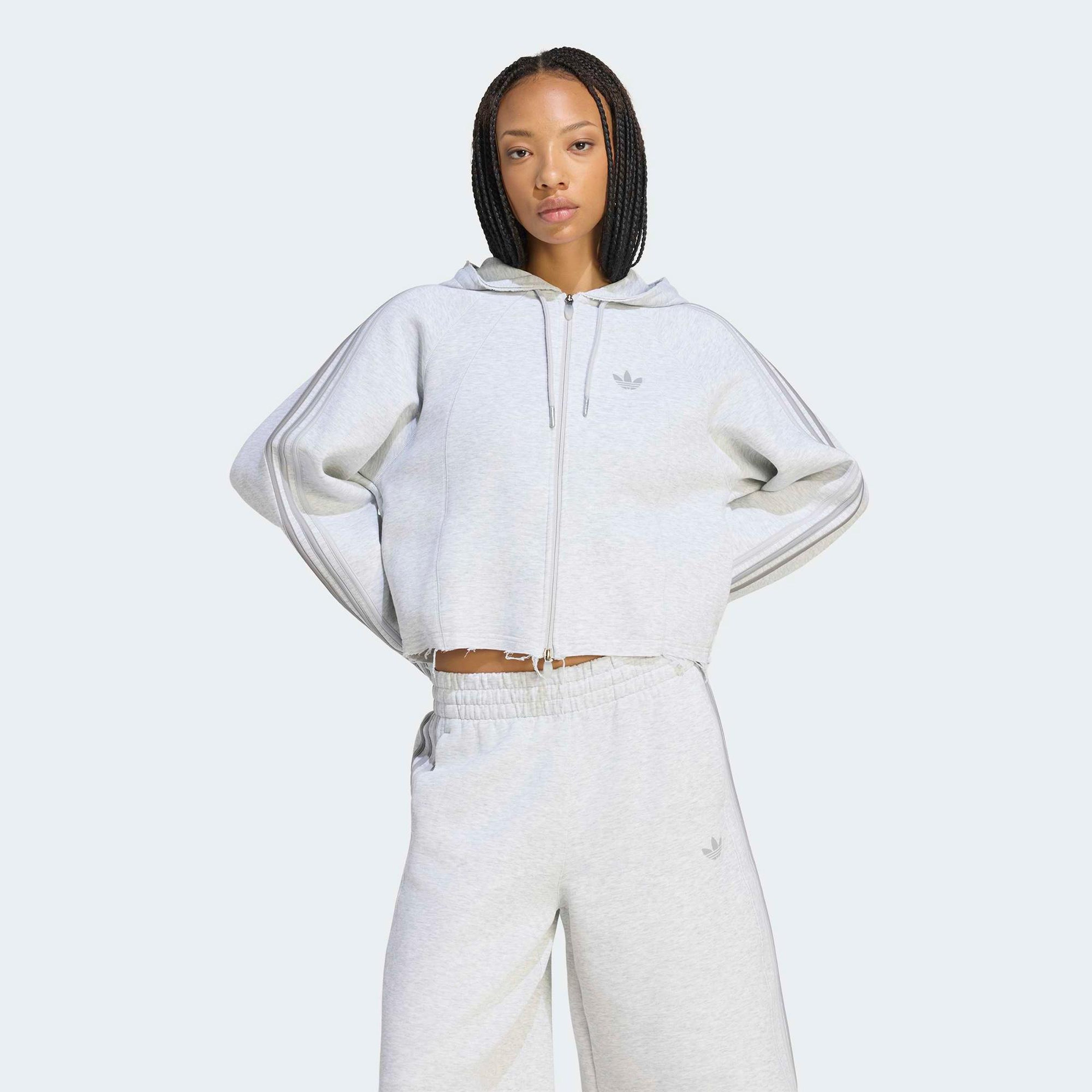 adidas Superstar Track 2.0 C Hoody Kadın Gri Sweatshirt