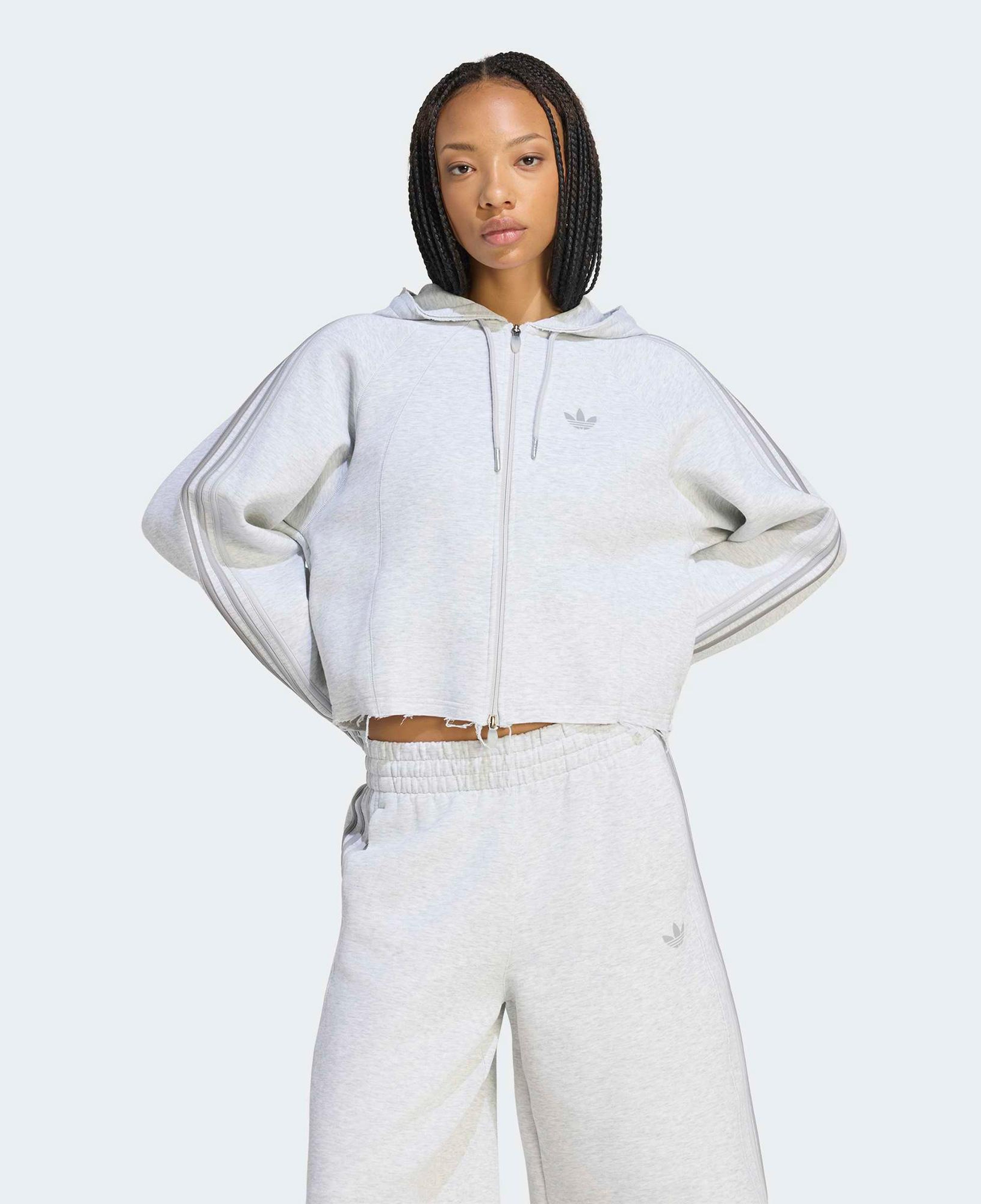 adidas Superstar Track 2.0 C Hoody Kadın Gri Sweatshirt