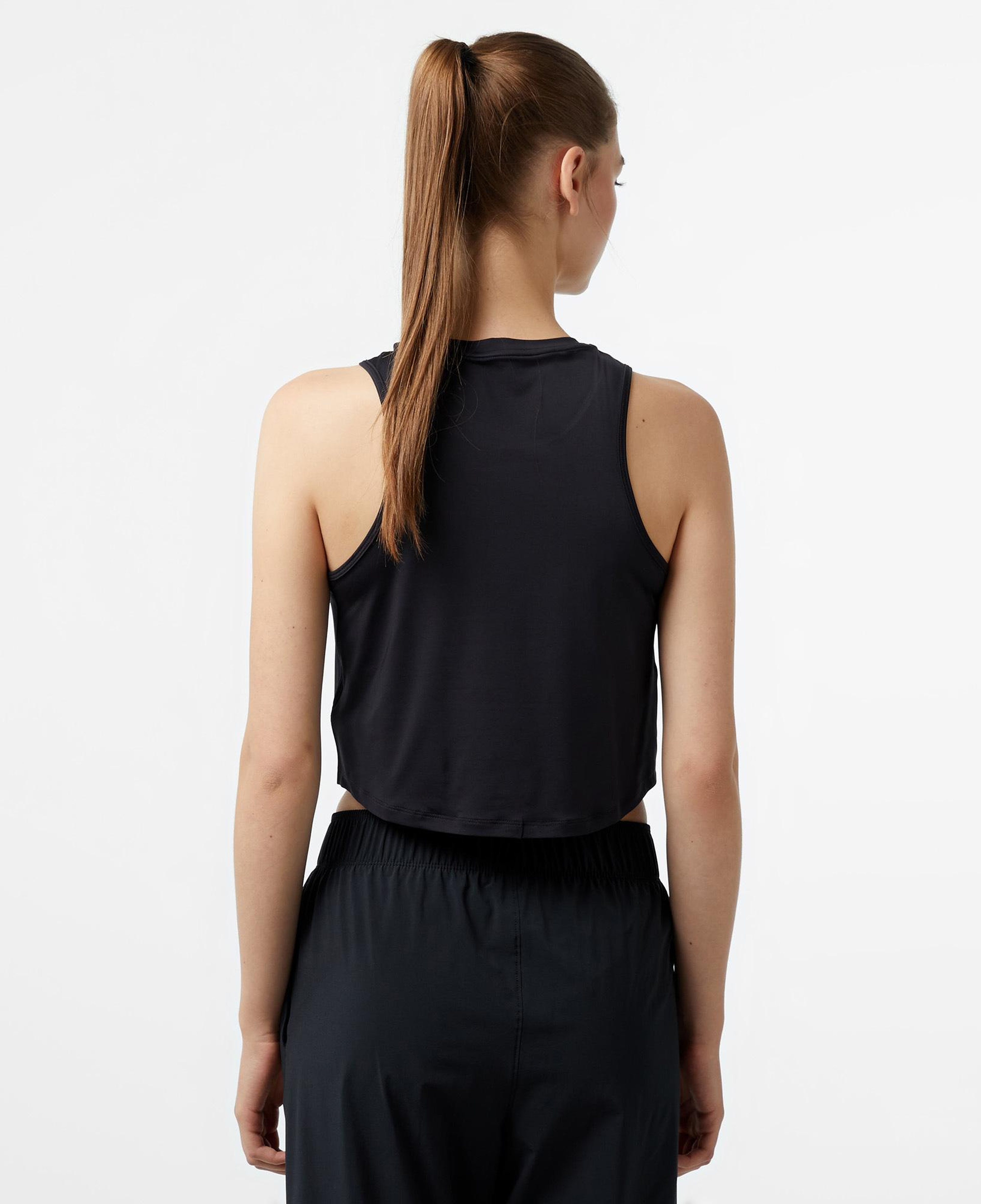 Nike One Classic Dri-Fit Crop Kadın Siyah Kolsuz T-Shirt