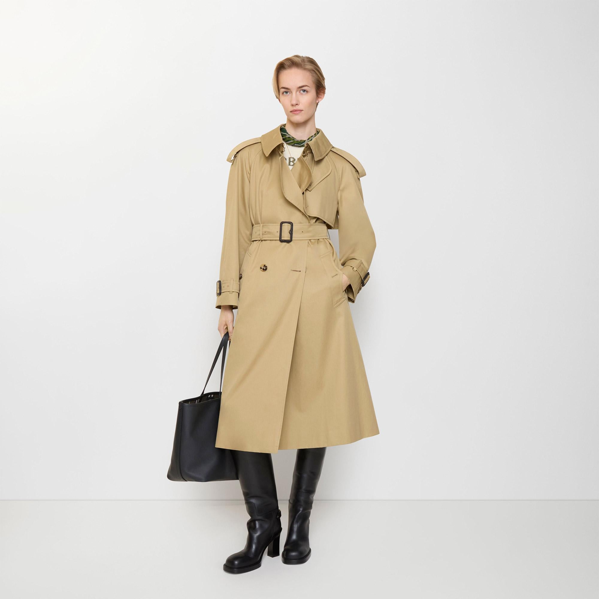 Burberry Fitzrovia Long Kadın Bej Pardesü