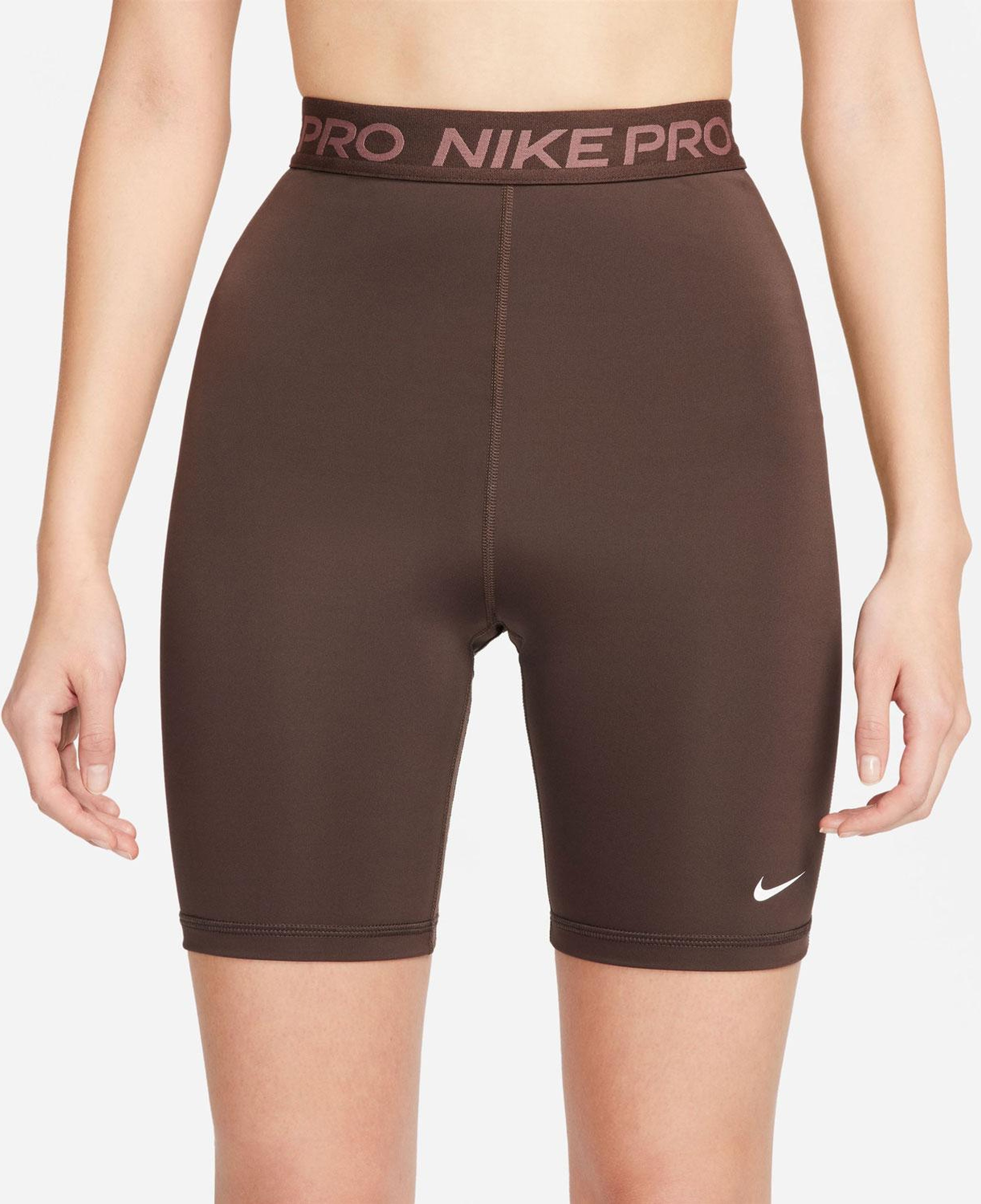 Nike Pro 365 18 cm High Rise Kadın Kahverengi Şort