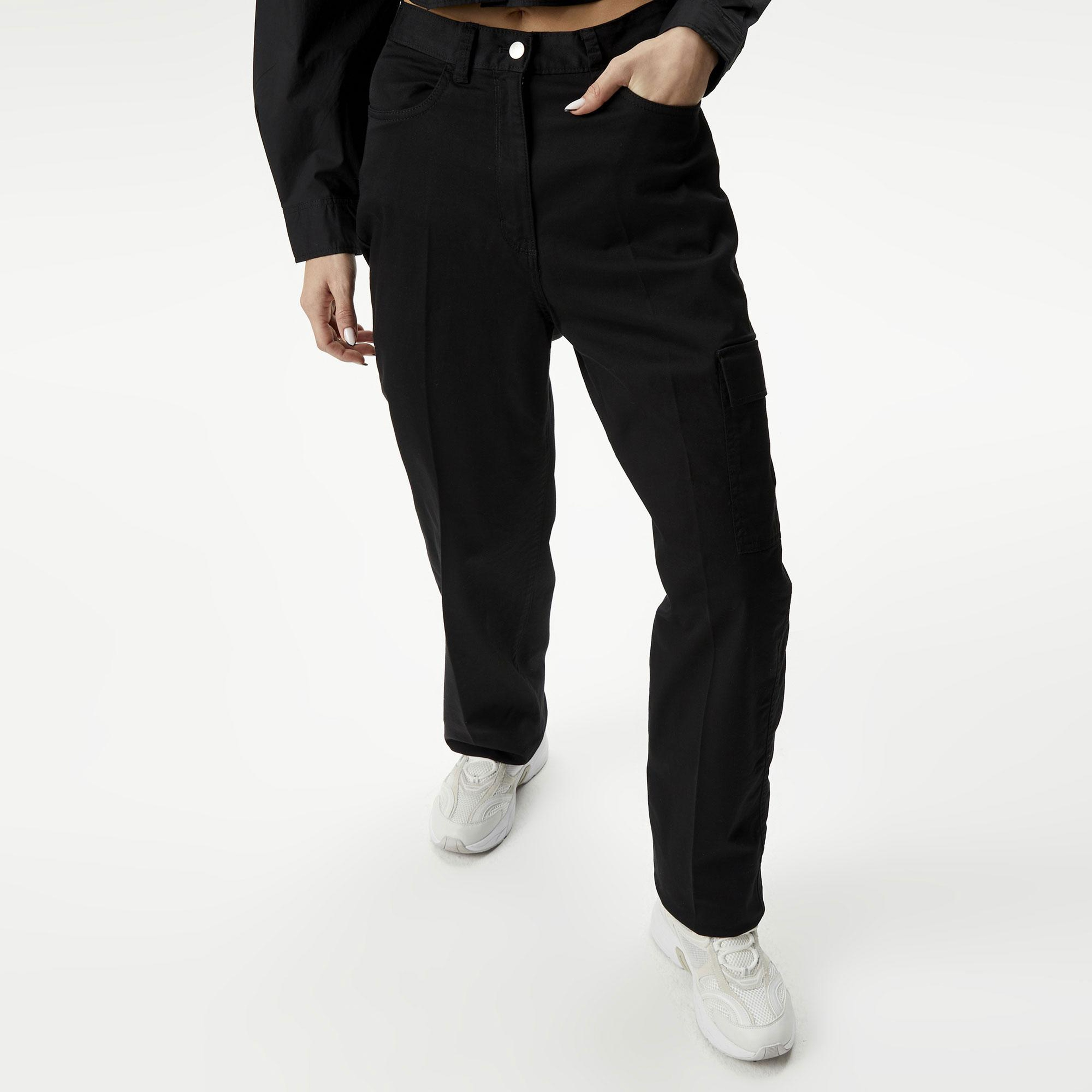 Calvin Klein Jeans Woven Label Kadın Siyah Pantolon