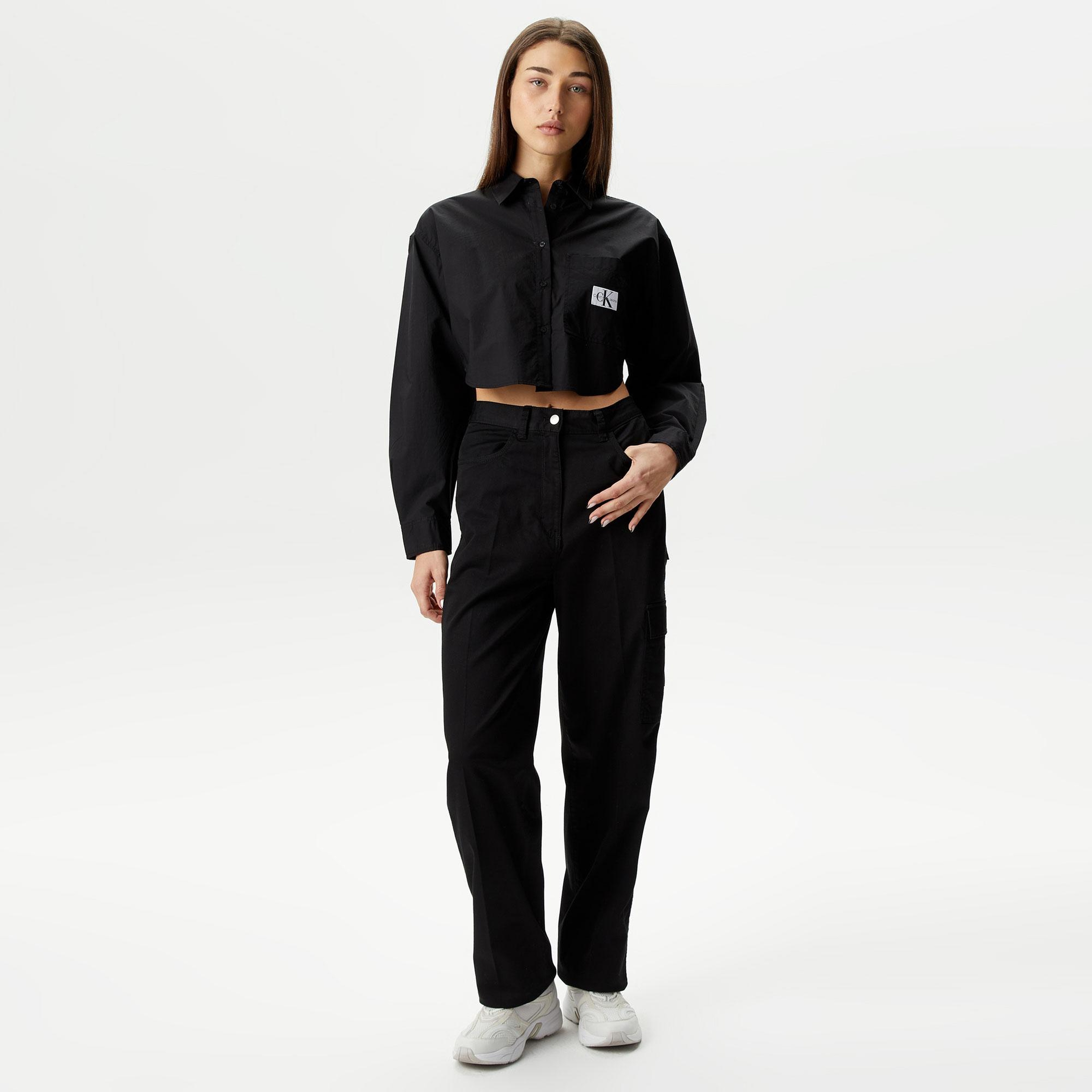 Calvin Klein Jeans Woven Label Kadın Siyah Pantolon