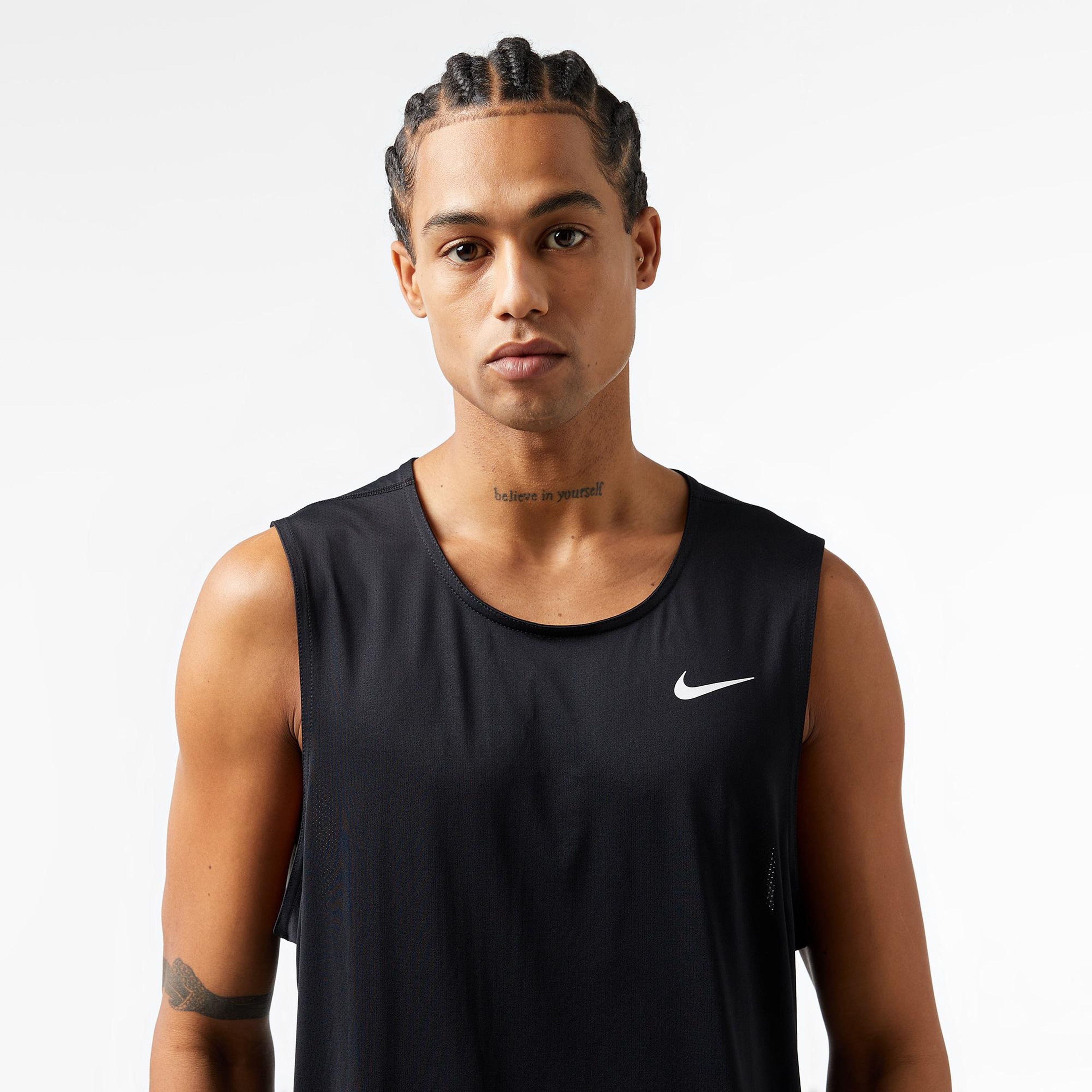 Nike Dri-Fit Ready Tank Erkek Siyah Kolsuz T-Shirt