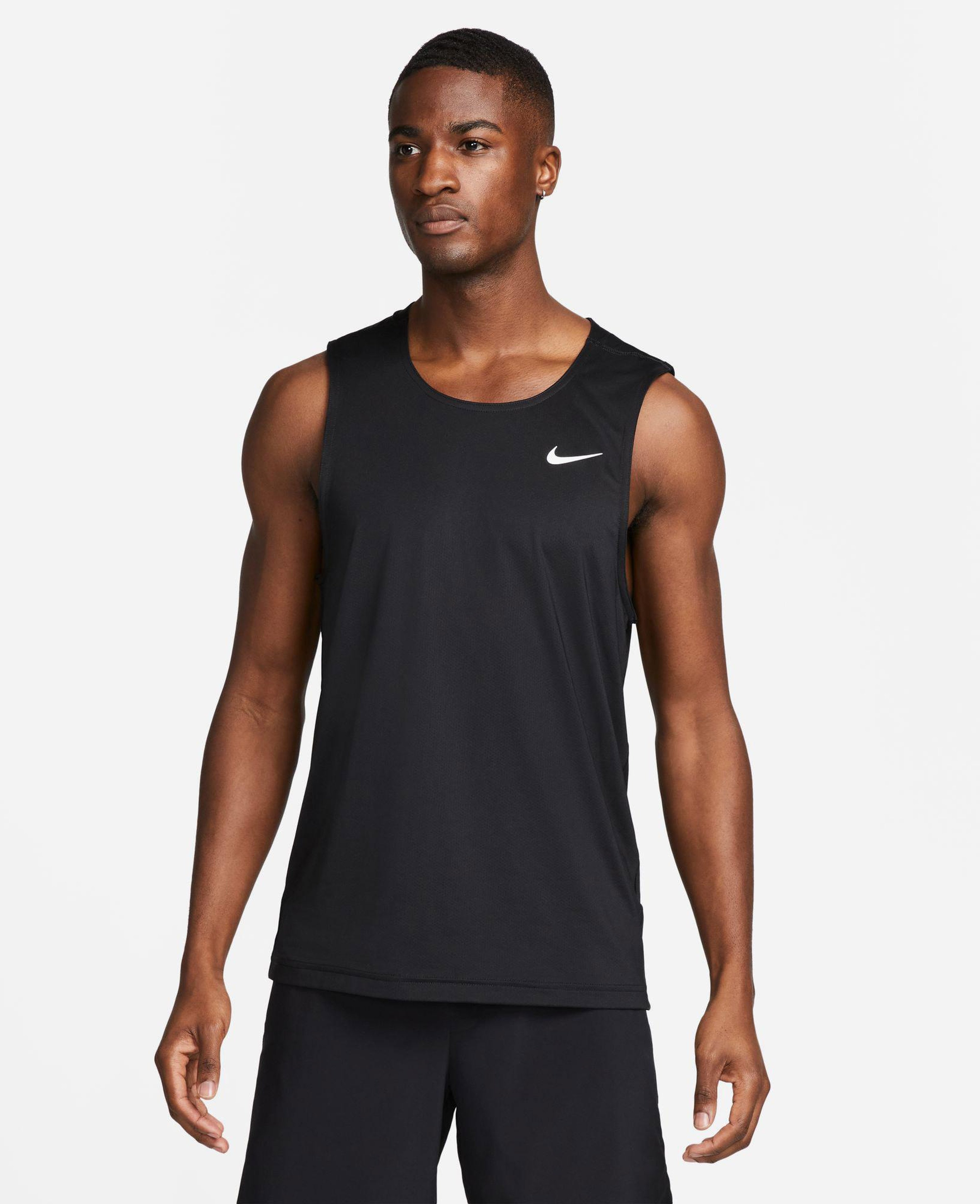 Nike Dri-Fit Ready Tank Erkek Siyah Kolsuz T-Shirt