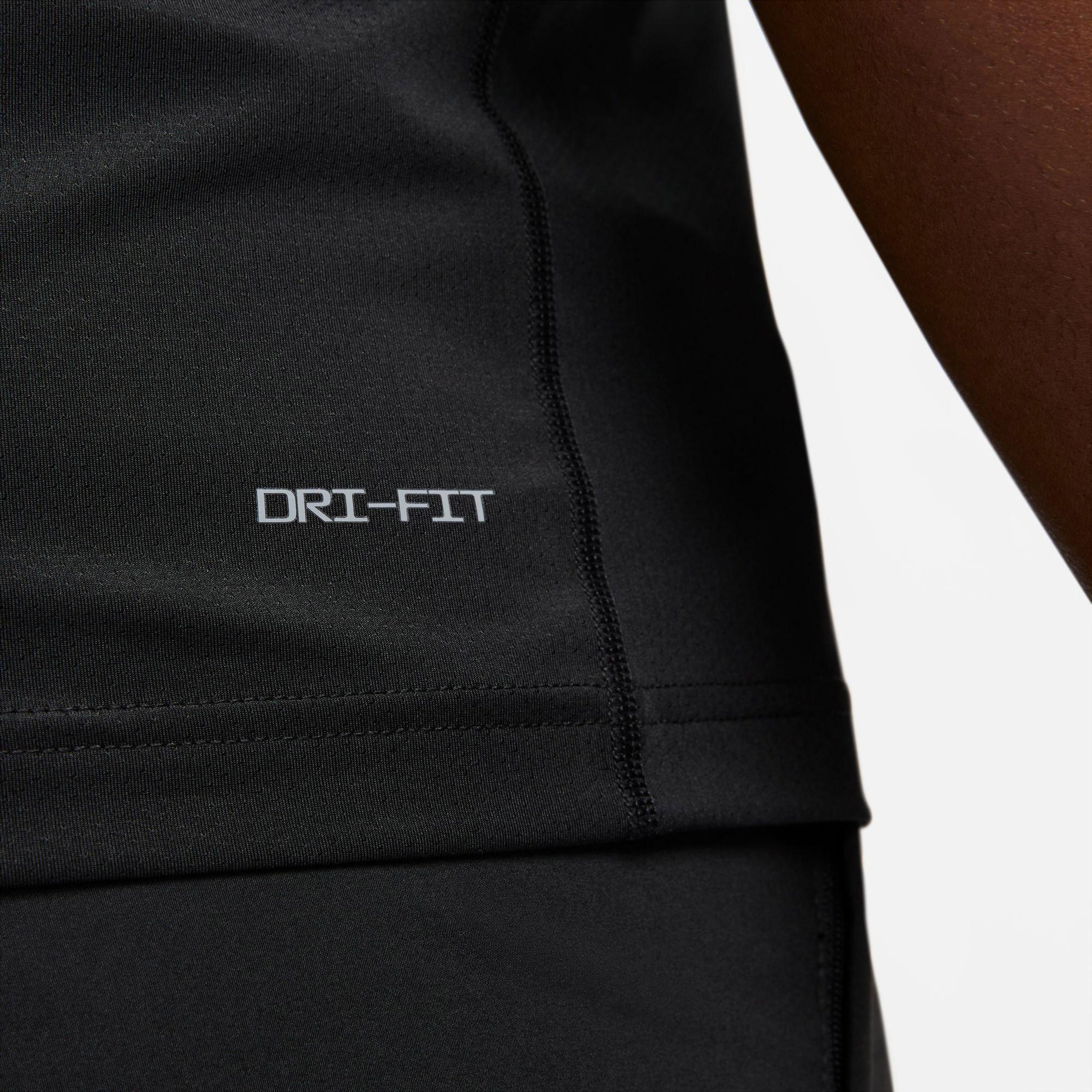 Nike Dri-Fit Ready Tank Erkek Siyah Kolsuz T-Shirt