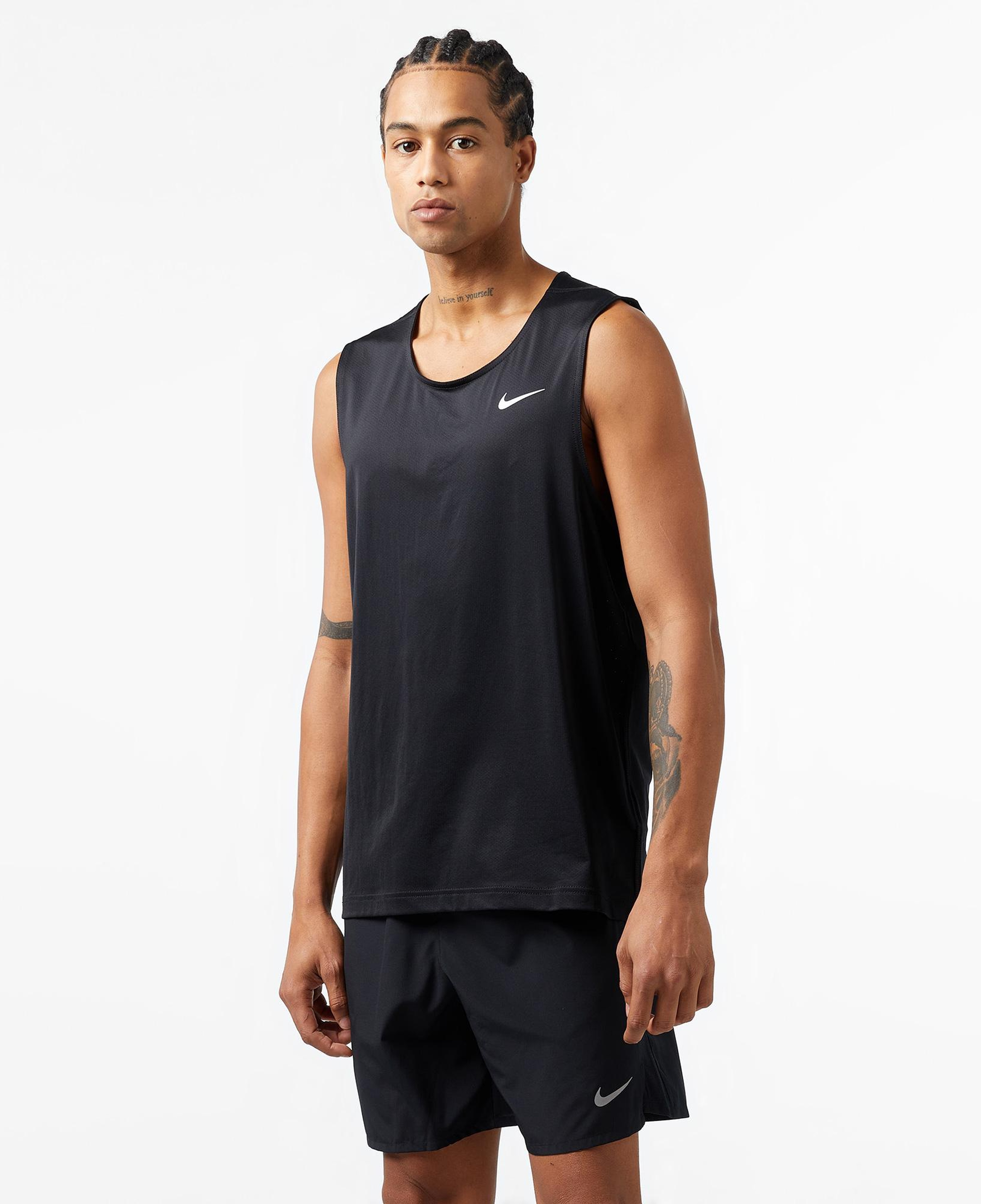 Nike Dri-Fit Ready Tank Erkek Siyah Kolsuz T-Shirt