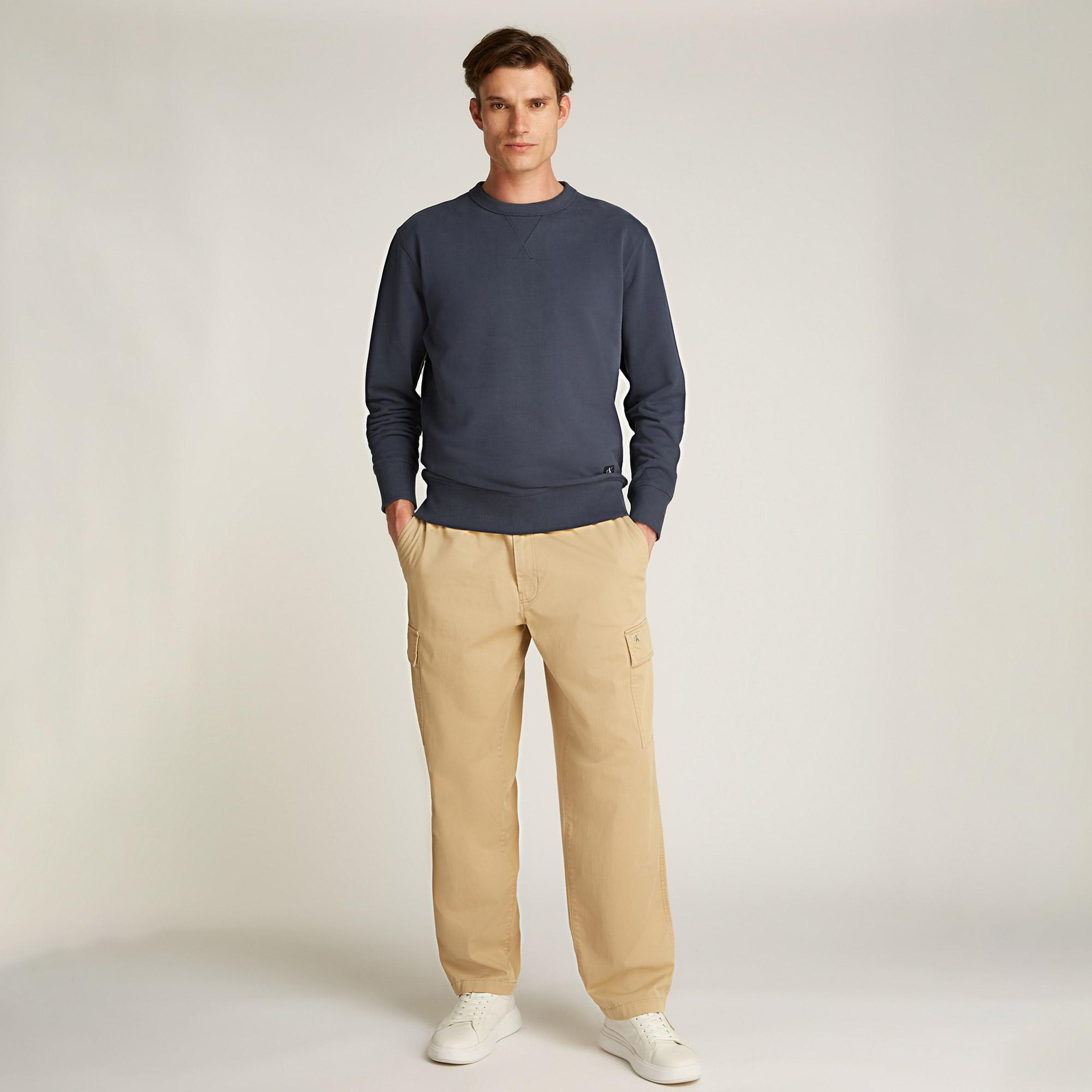 Calvin Klein Erkek Mavi Sweatshirt