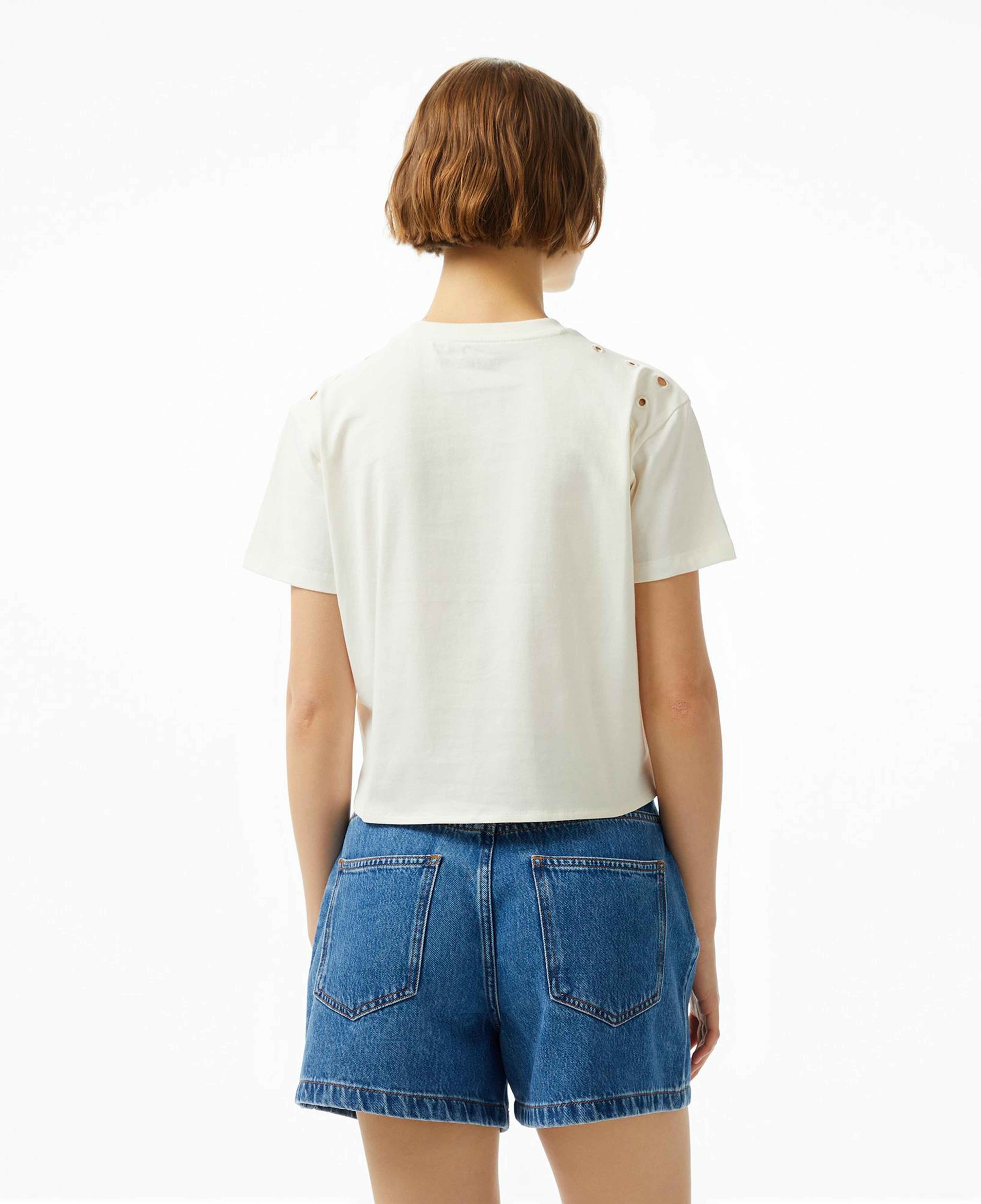 Guess Cn Eyelet Tone On Mid Organiceam 180 Kadın Beyaz T-Shirt