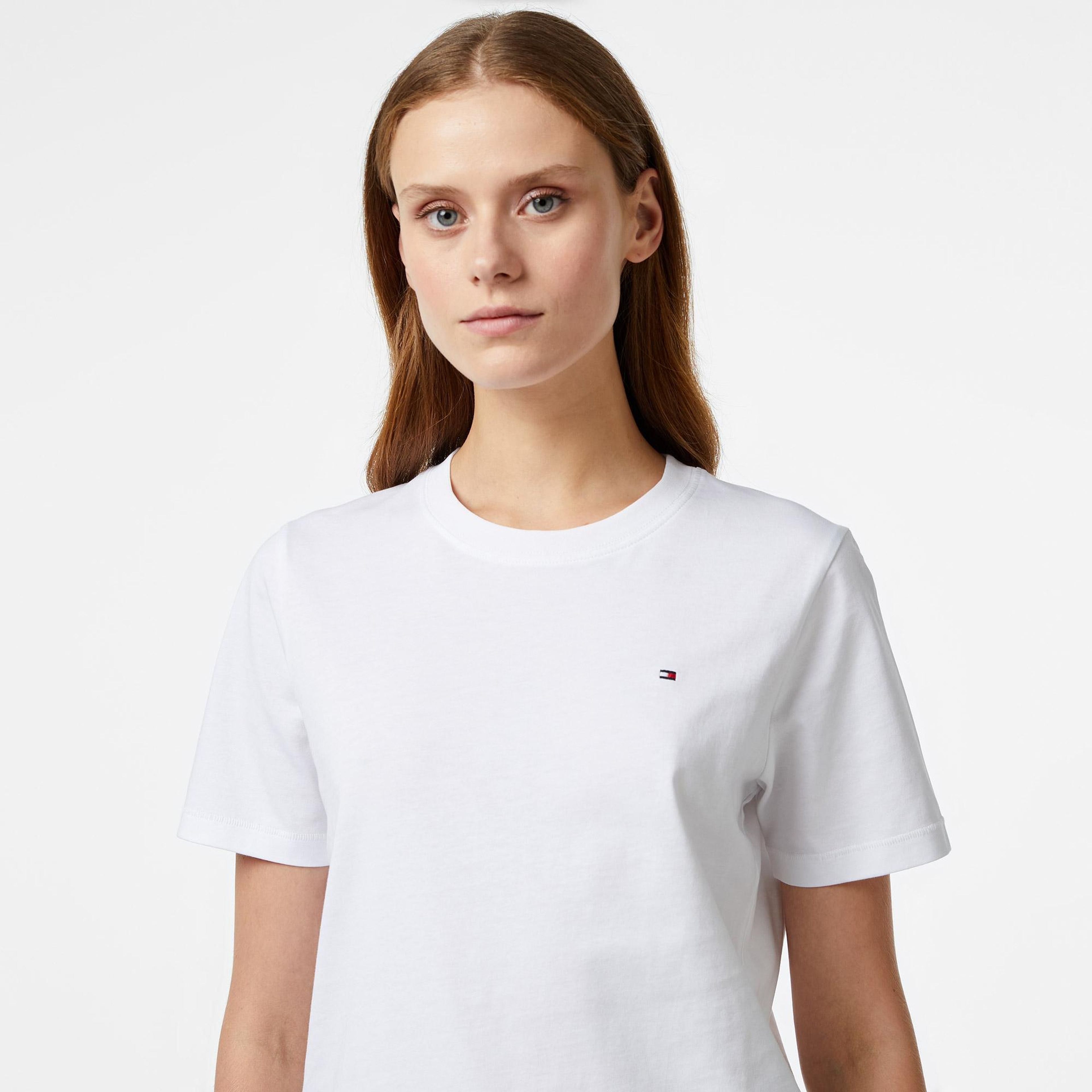 Tommy Hilfiger Modern Regular Kadın Beyaz T-Shirt