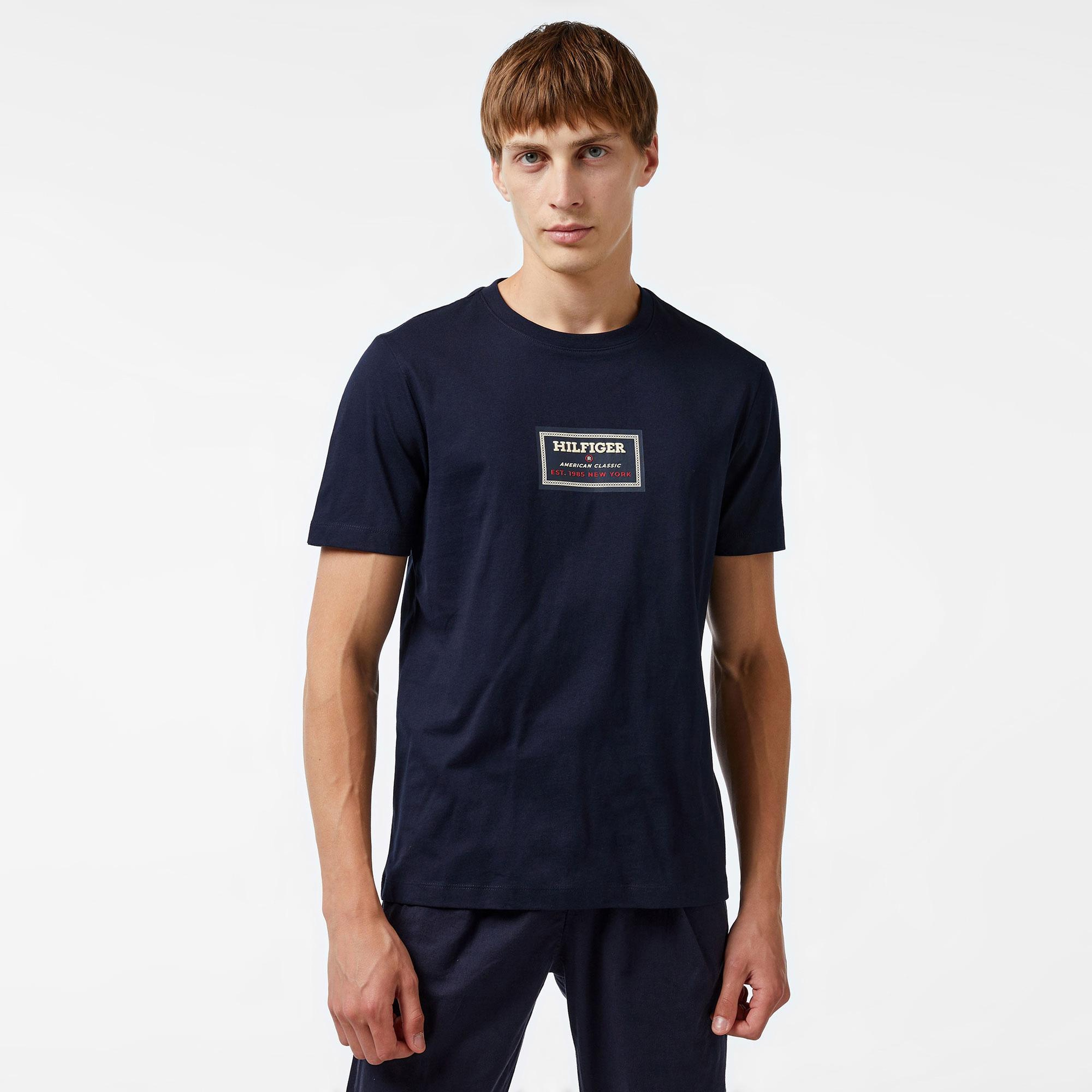 Tommy Hilfiger Erkek Mavi T-Shirt