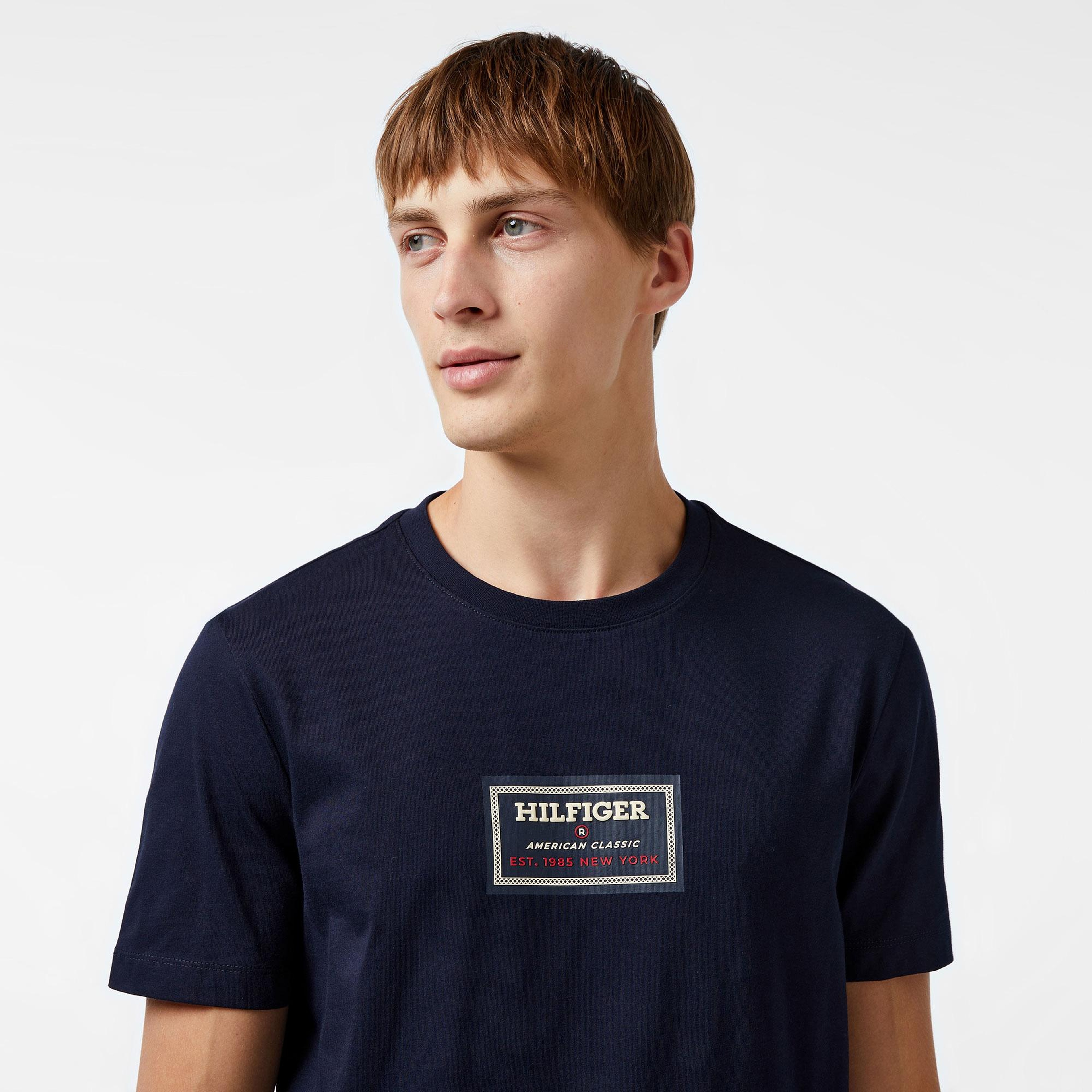 Tommy Hilfiger Erkek Mavi T-Shirt
