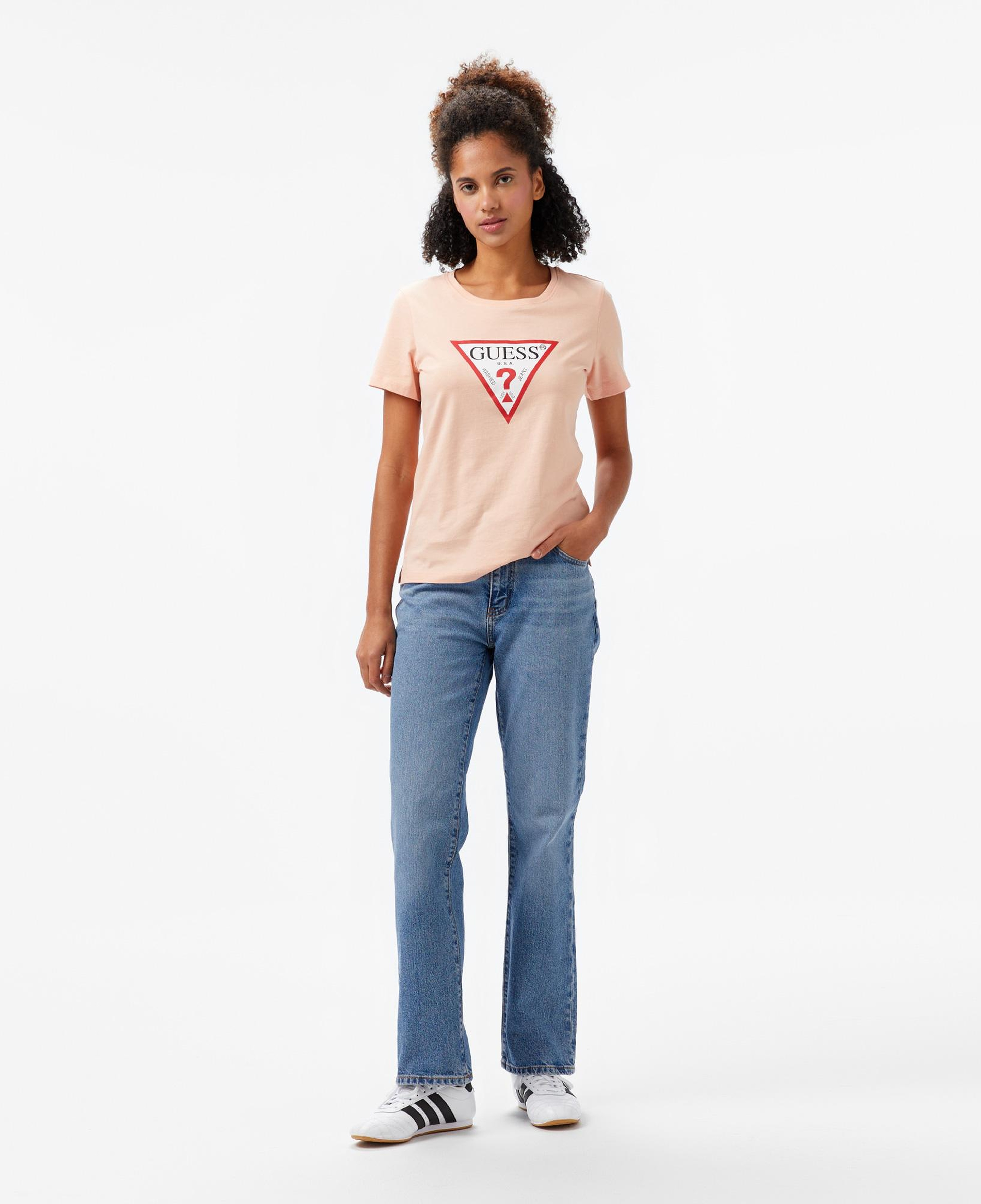 Guess Original Mid Organiceam 180 Kadın Pembe T-Shirt