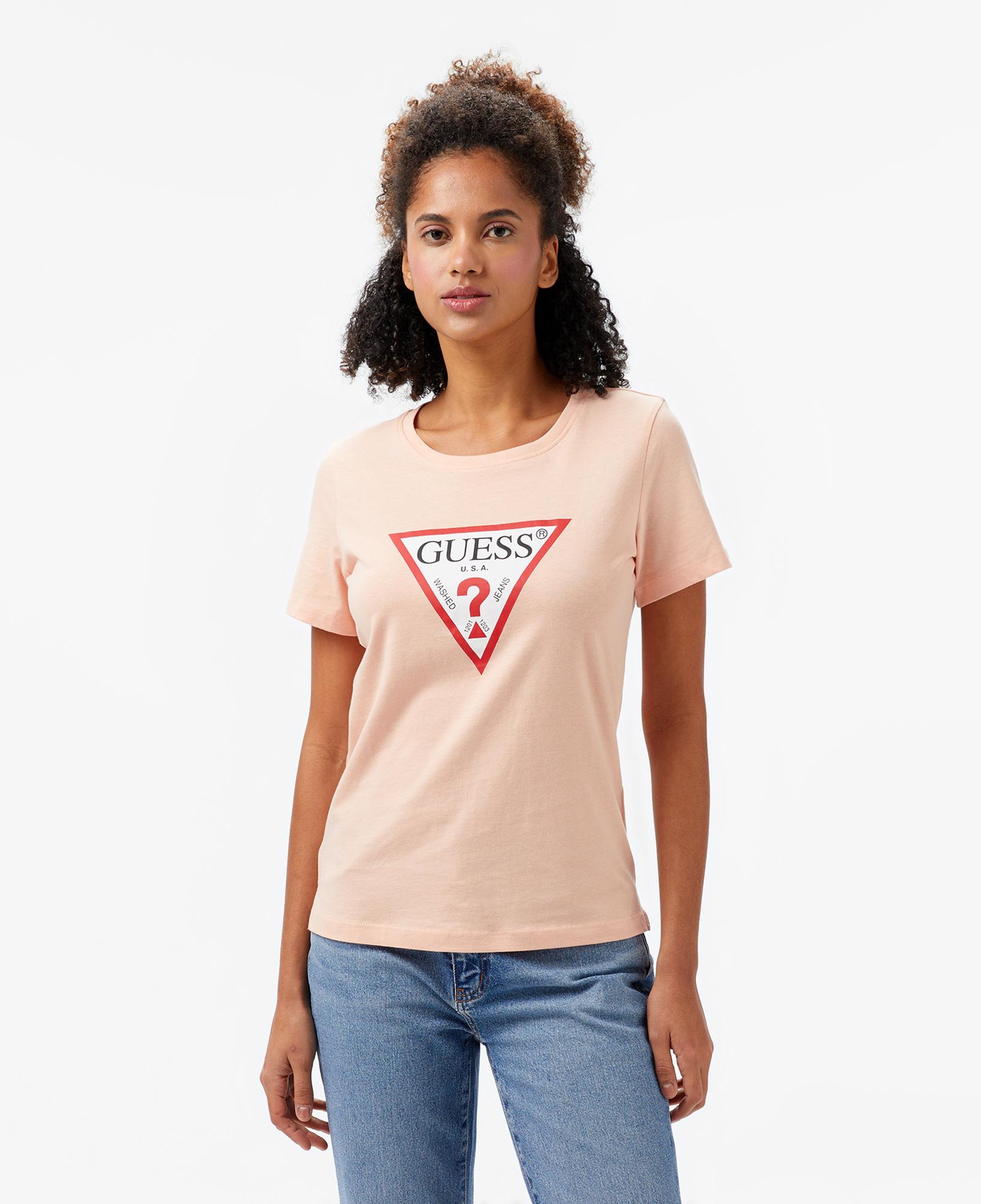 Guess Original Mid Organiceam 180 Kadın Pembe T-Shirt