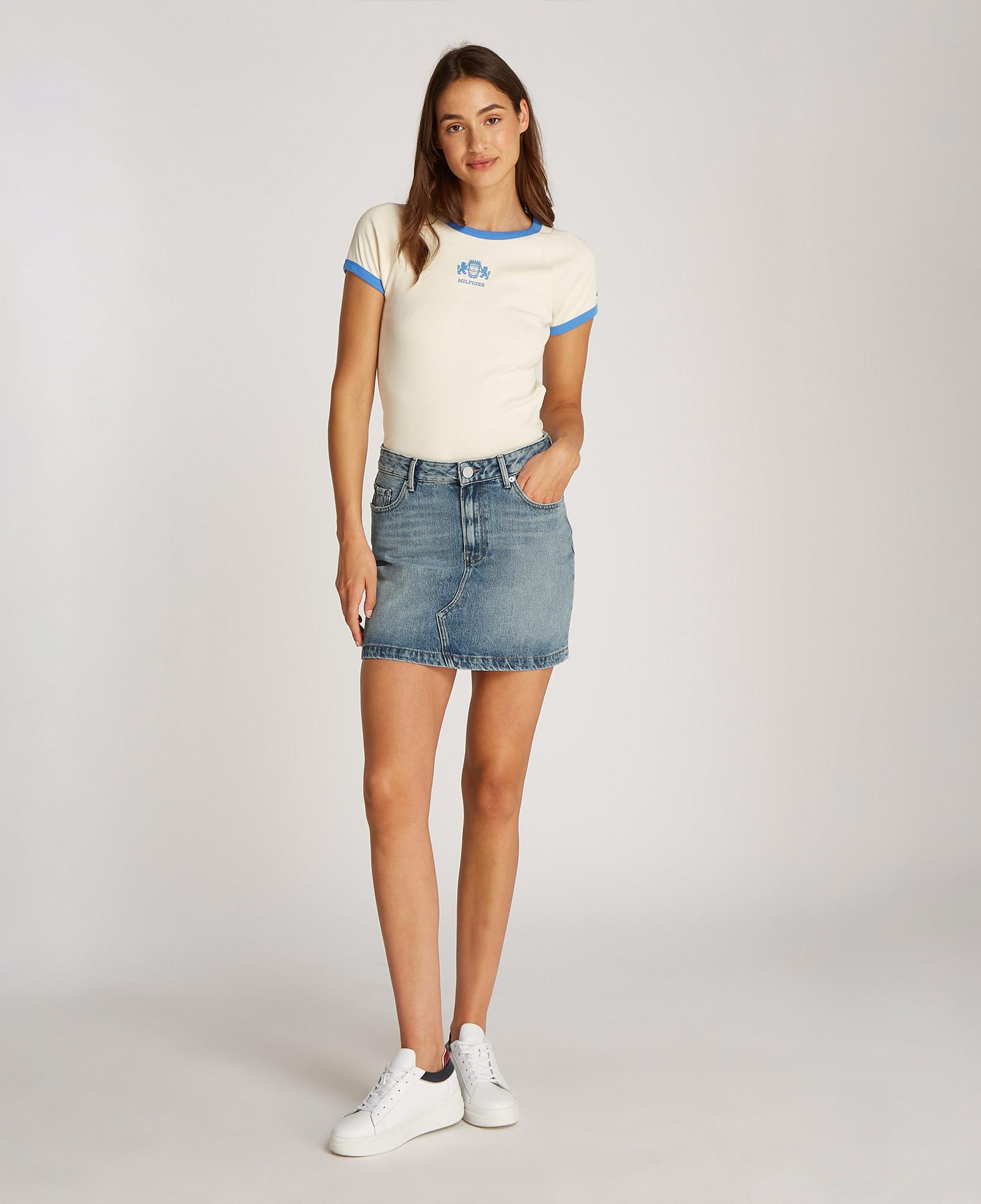 Tommy Hilfiger Denim Mini Sam Kadın Mavi Etek