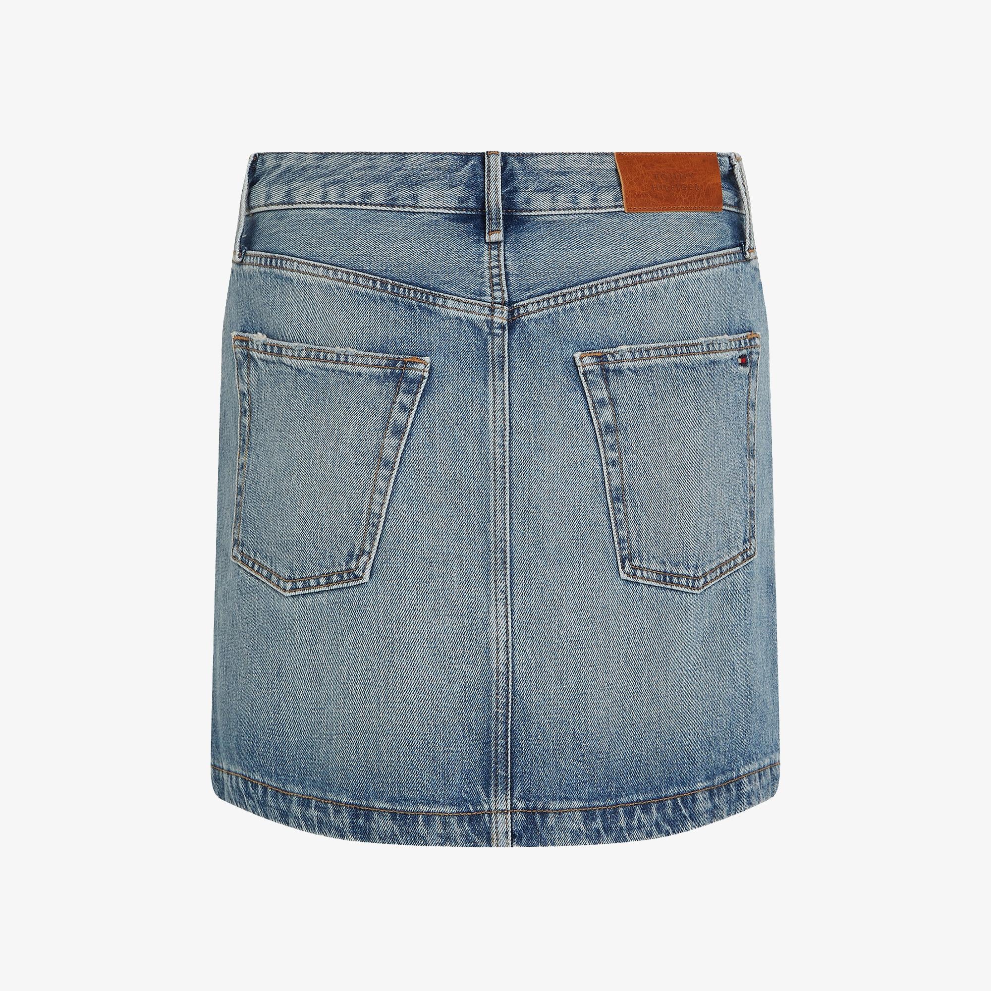 Tommy Hilfiger Denim Mini Sam Kadın Mavi Etek