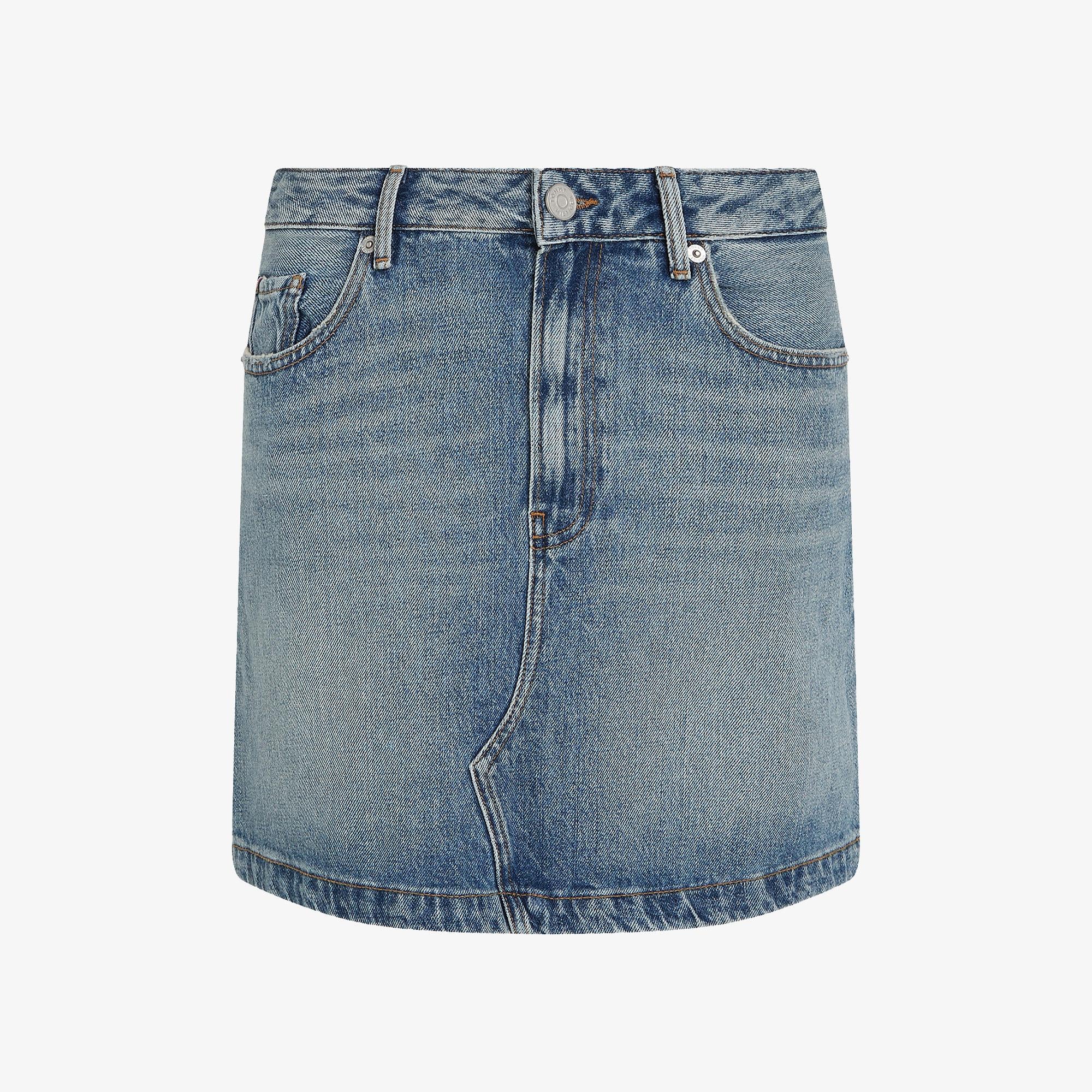 Tommy Hilfiger Denim Mini Sam Kadın Mavi Etek