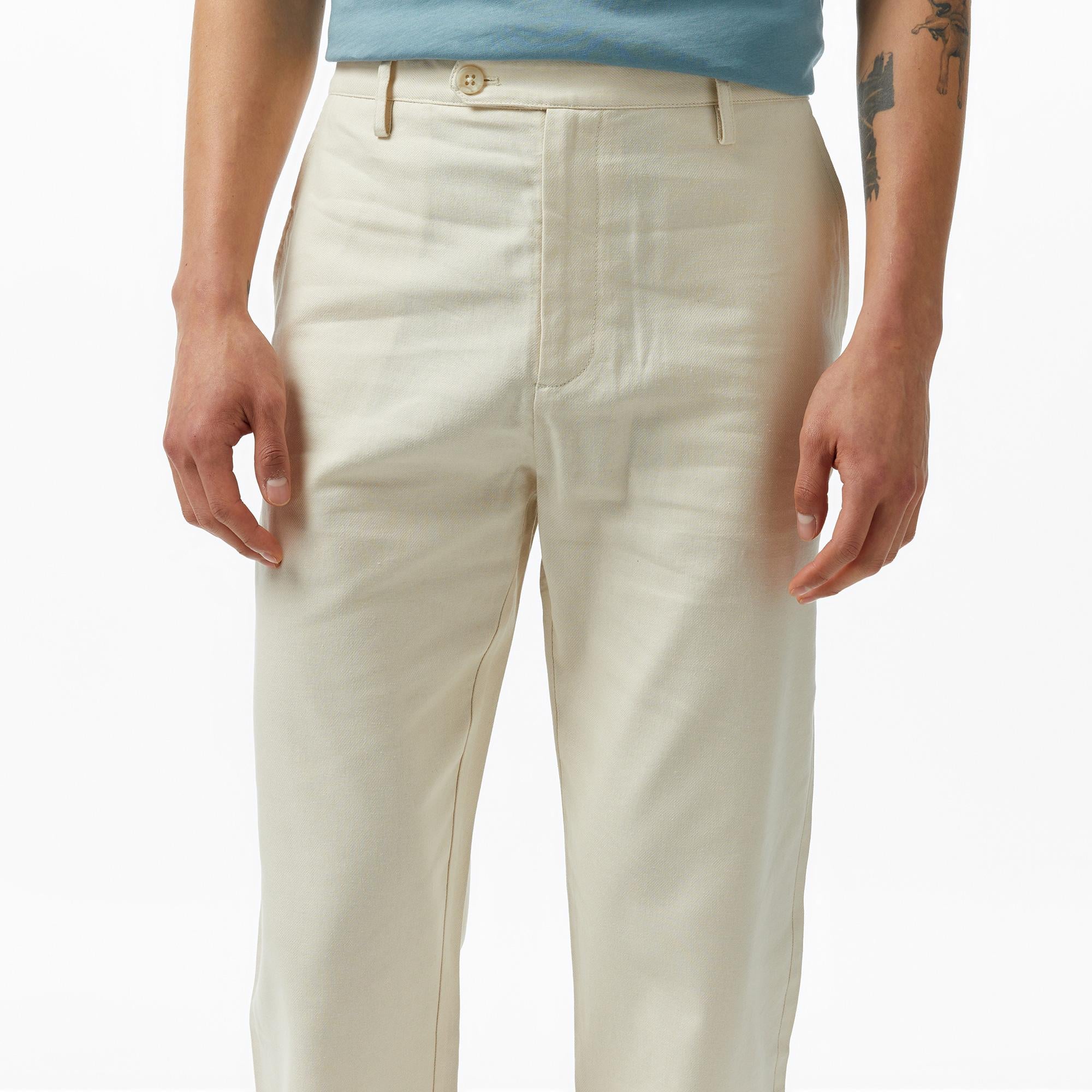 Guess Saharian Twill Erkek Krem Pantolon