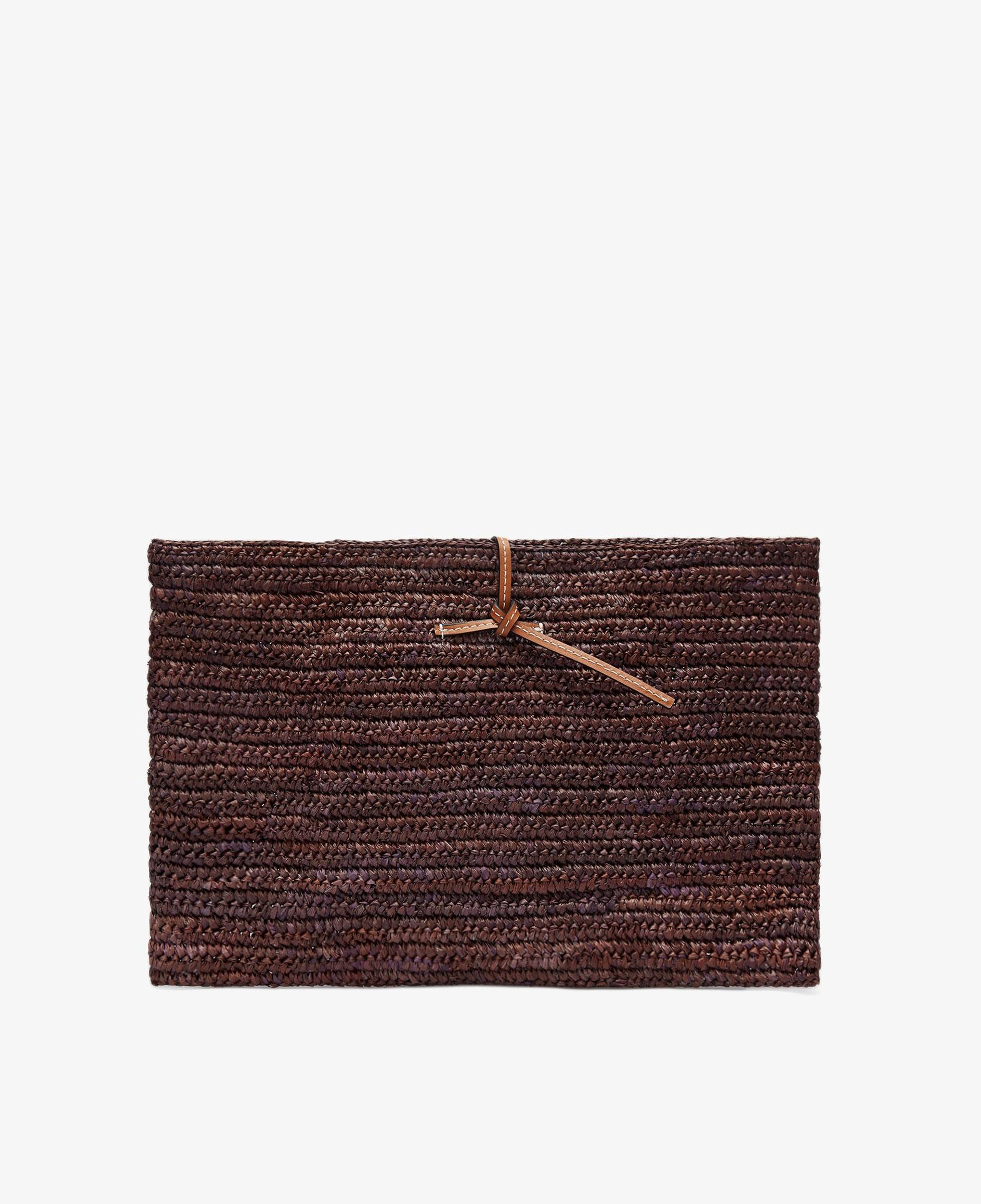 Manebi Handcrafted Raffia Kadın Kahverengi El Çantası