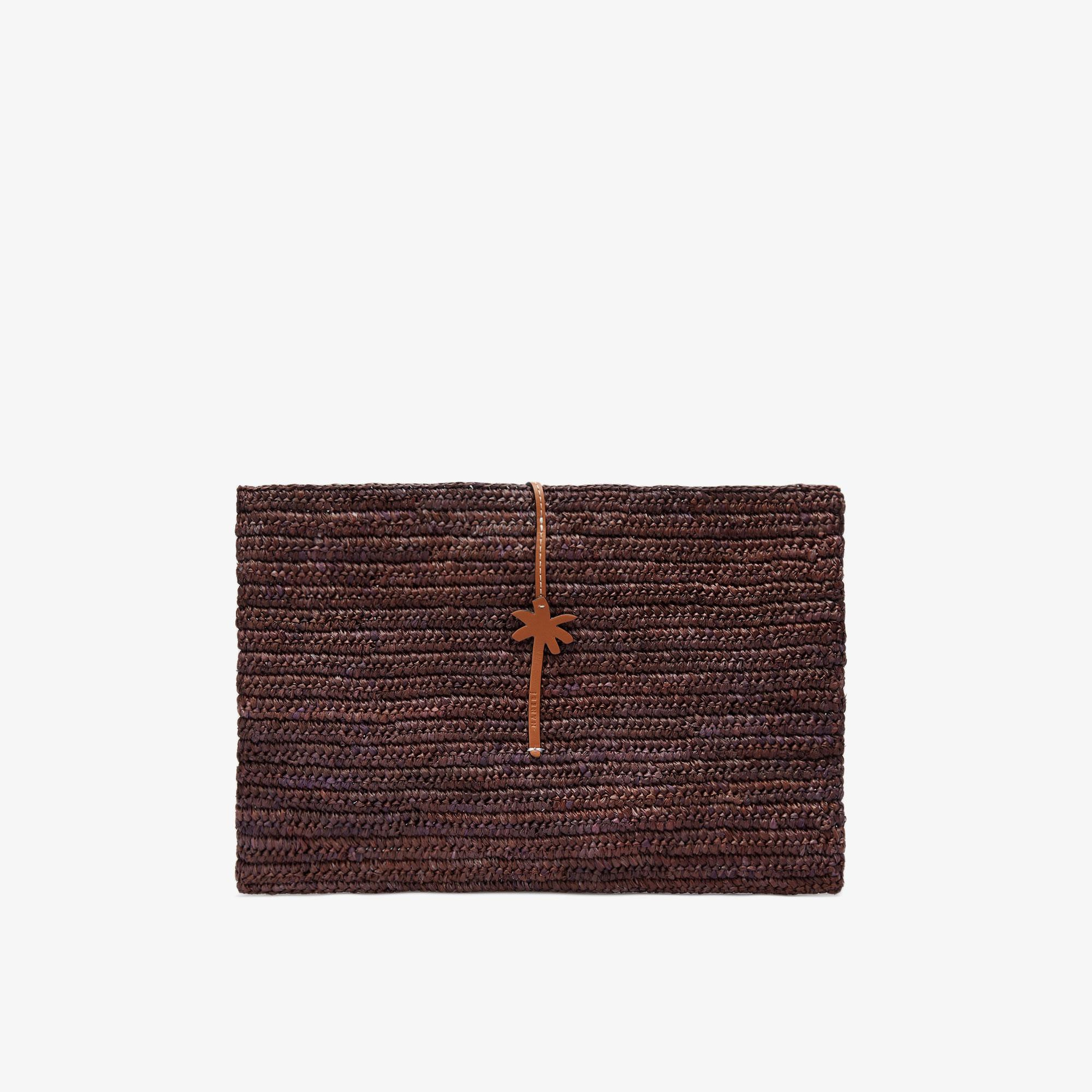 Manebi Handcrafted Raffia Kadın Kahverengi El Çantası