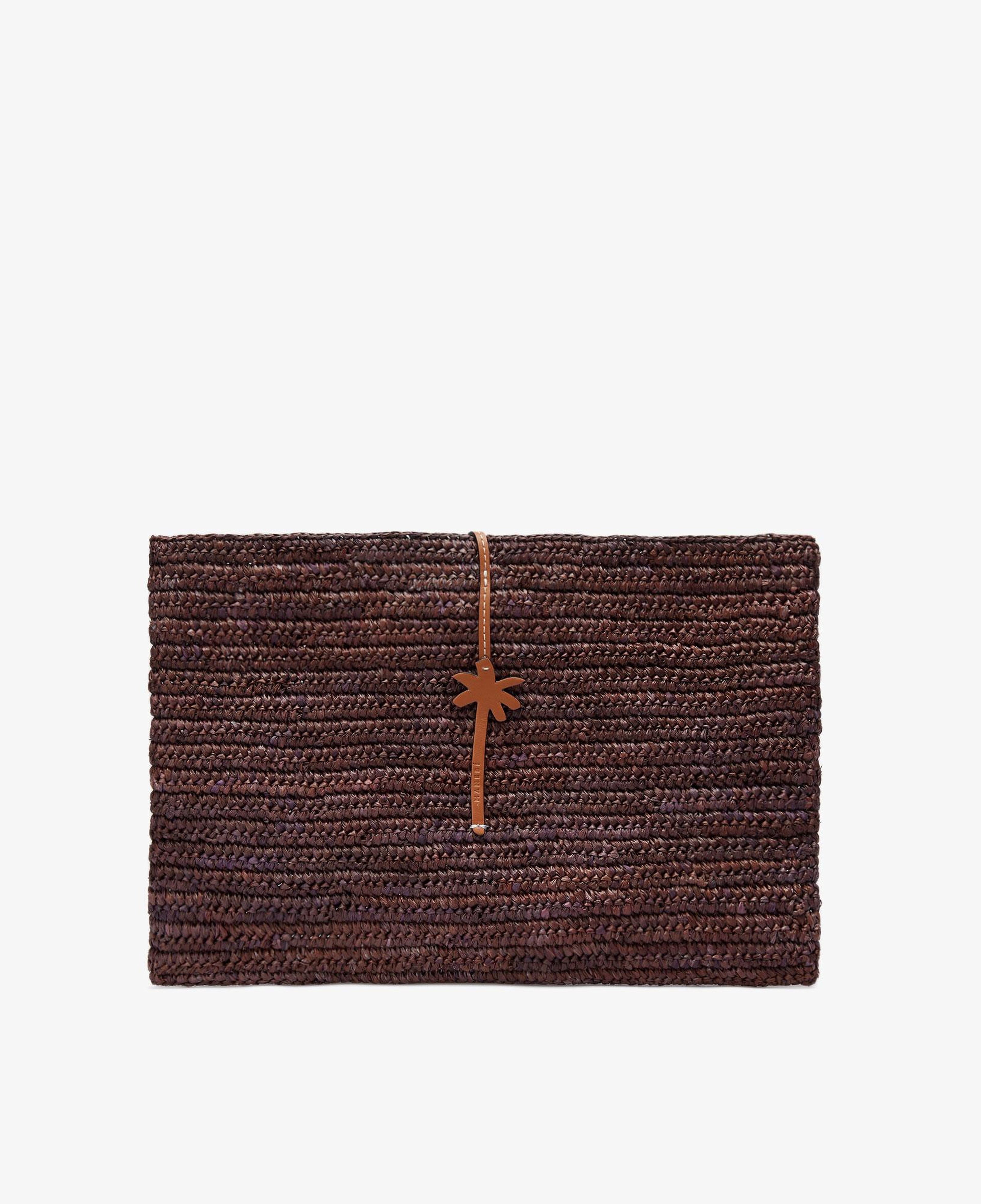 Manebi Handcrafted Raffia Kadın Kahverengi El Çantası