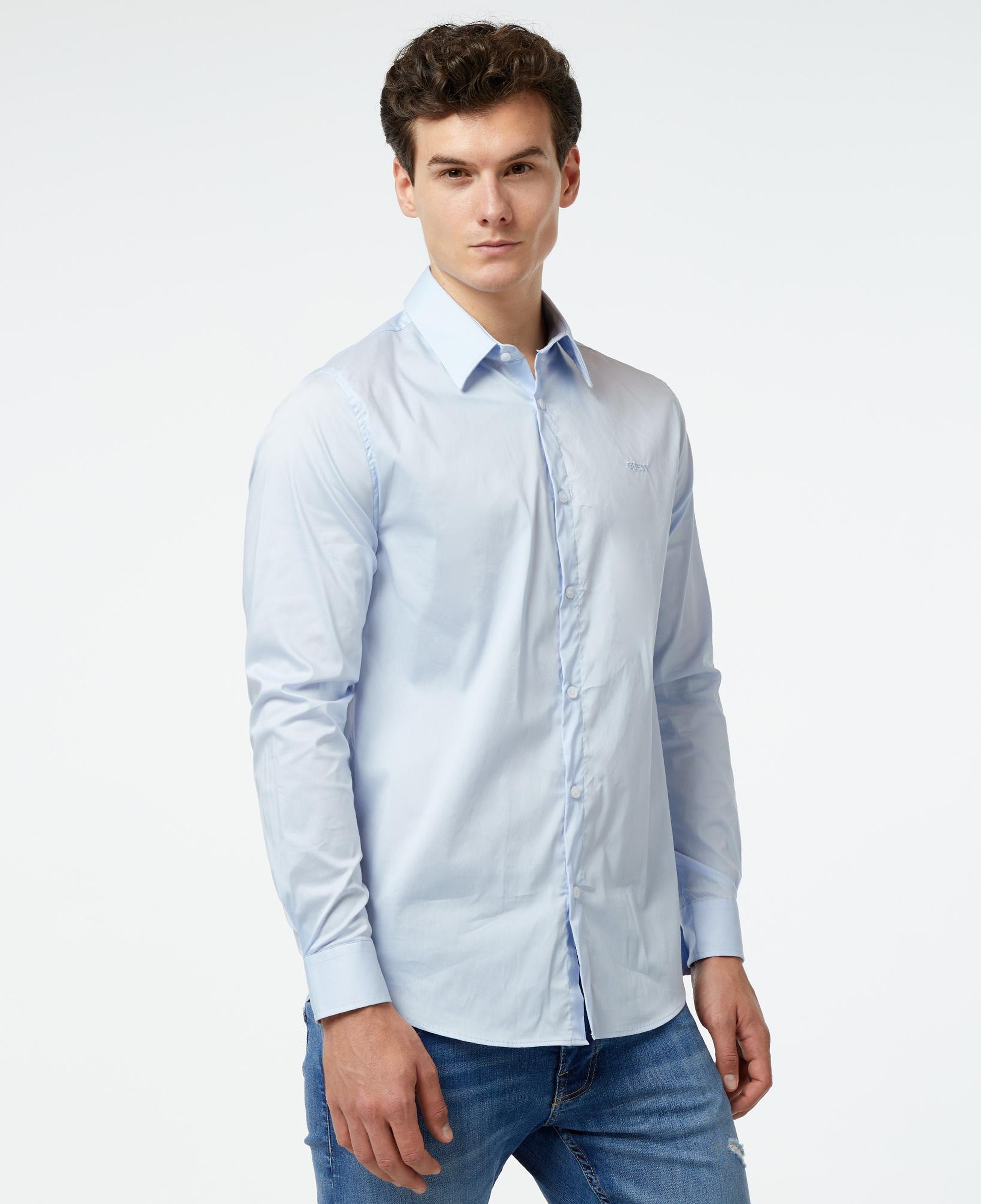Guess Slim Fit Erkek Mavi Gömlek