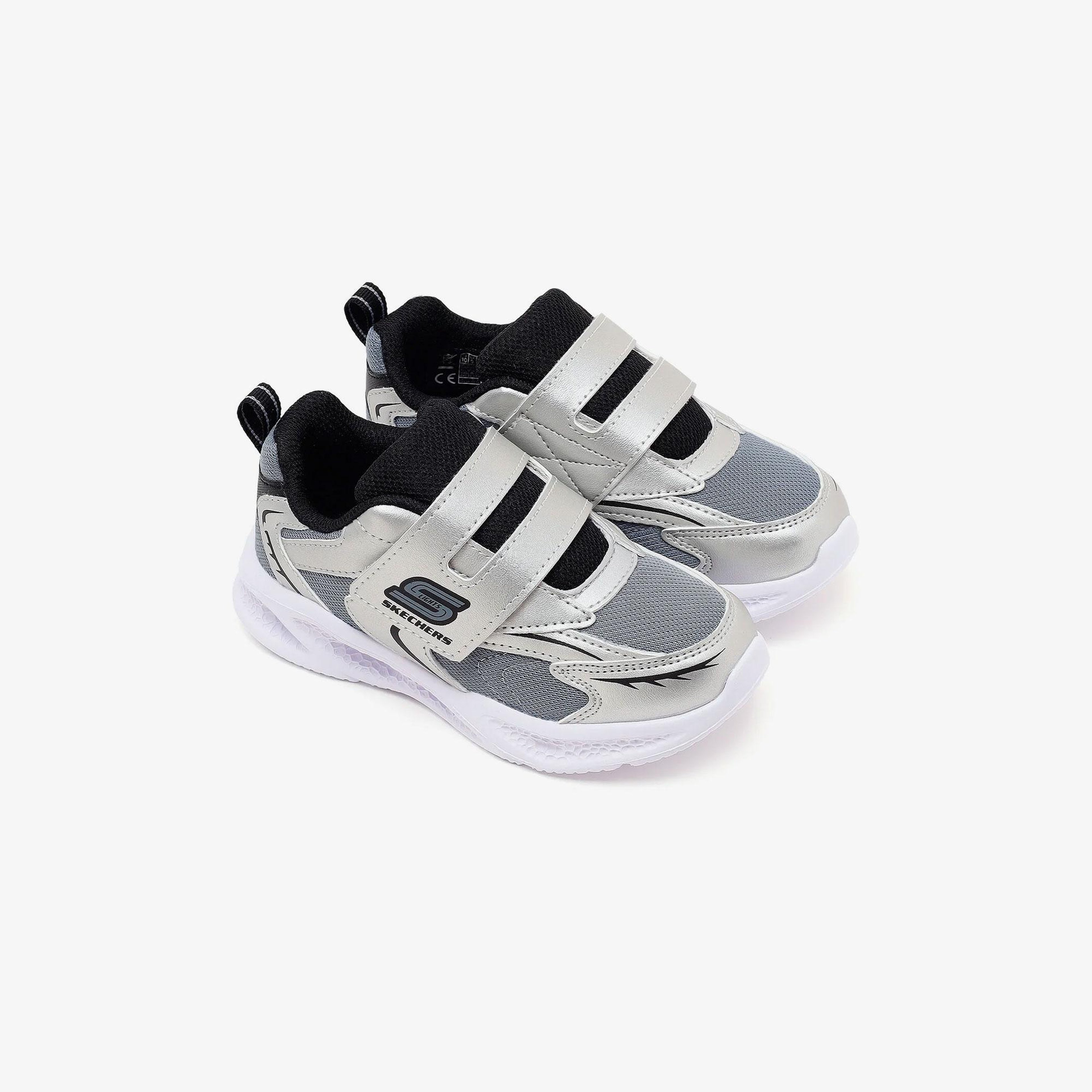 Skechers Meteor Lights Glow Spike Çocuk Gri Spor Ayakkabı