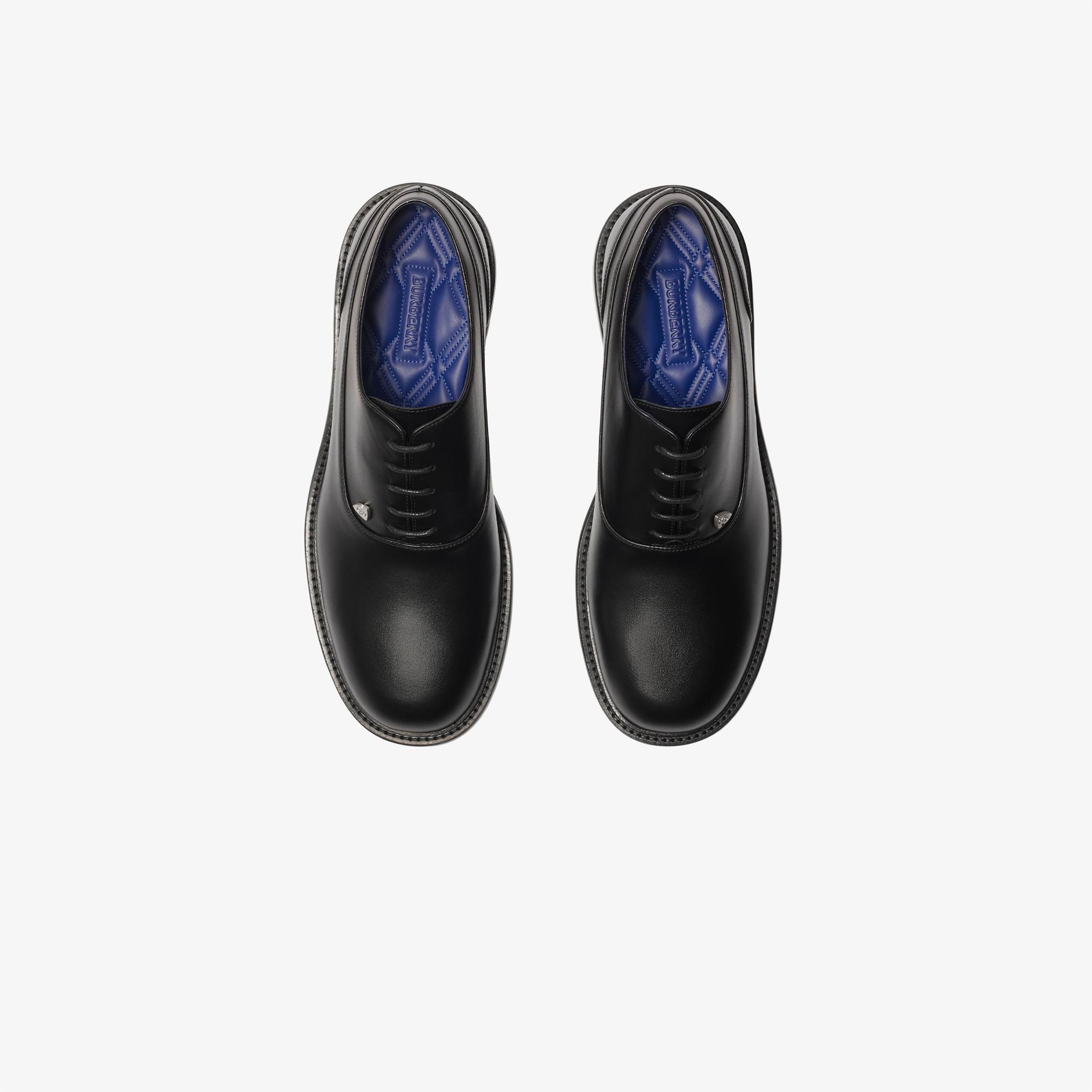 Burberry Leather Cobble Oxford Erkek Siyah Günlük Ayakkabı