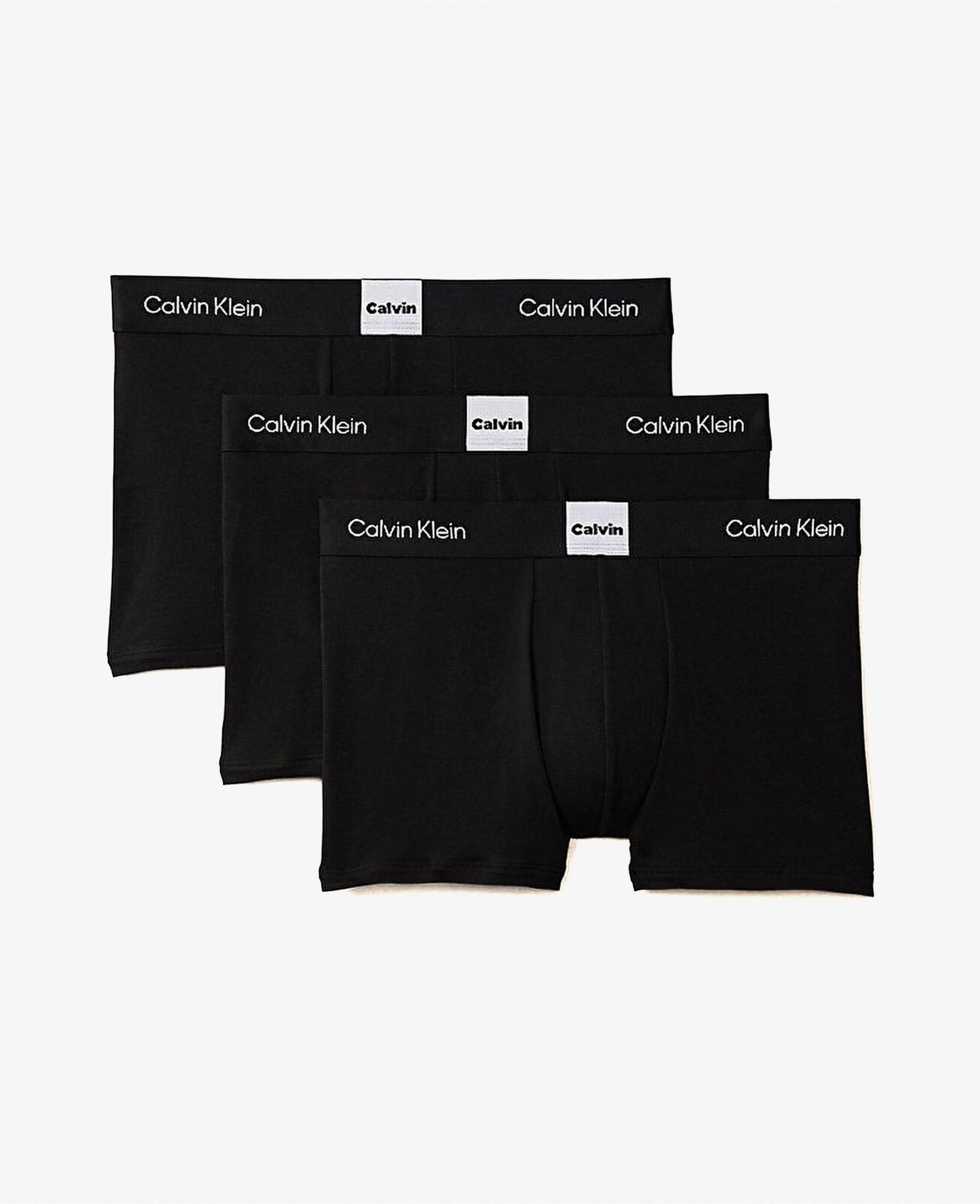 Calvin Klein Pamuklu Logo 3'lü Erkek Siyah Boxer