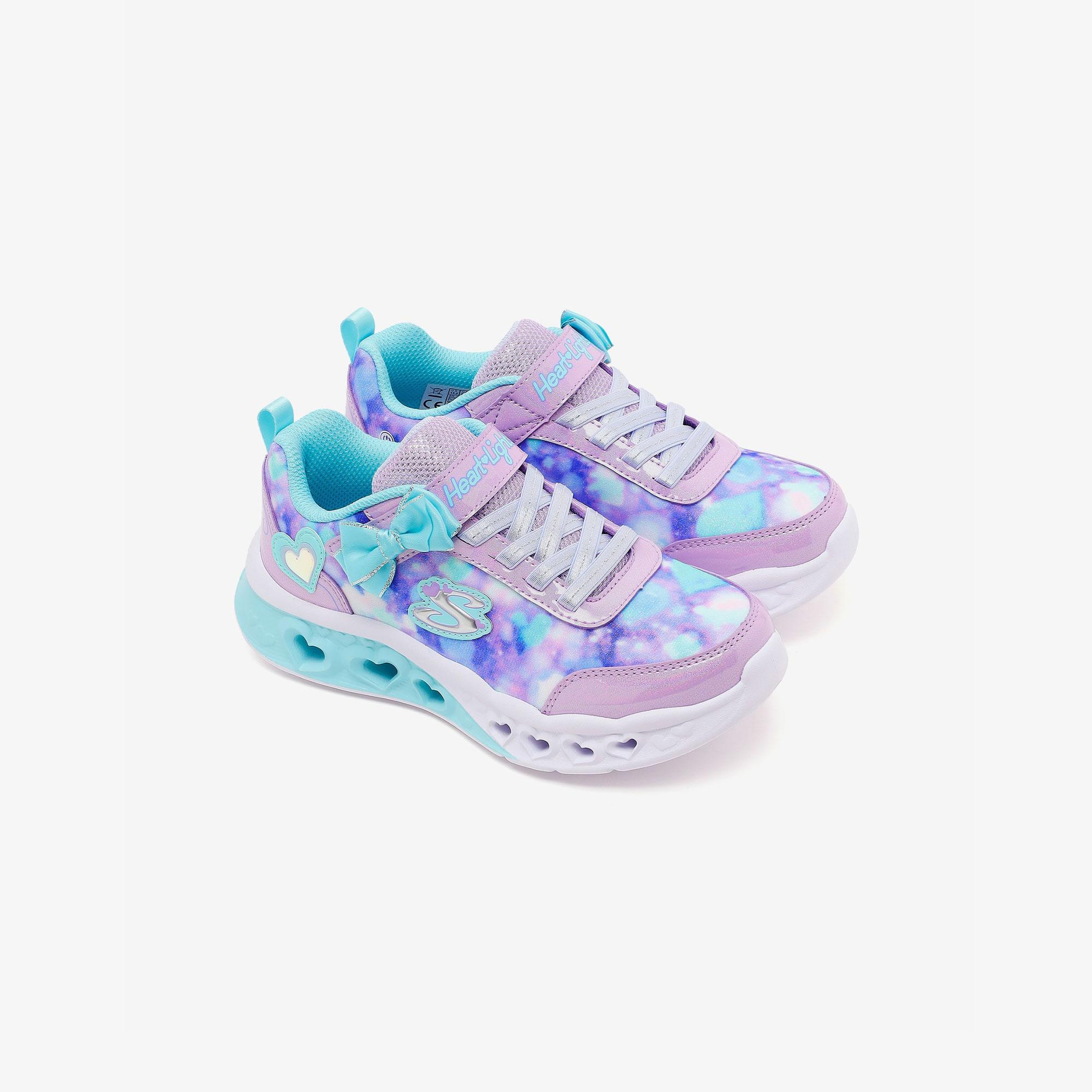 Skechers Flutter Heart Lights - Blurred Love Çocuk Mor Spor Ayakkabı